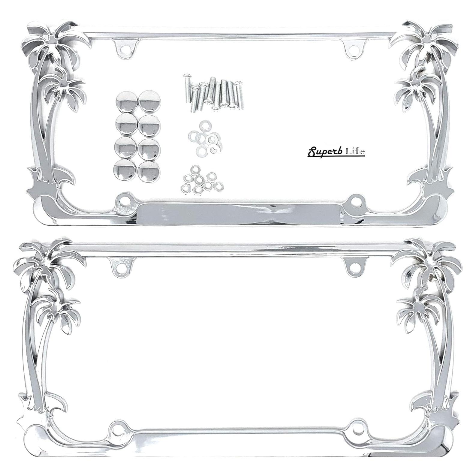 Marco de Placa de Licencia Cromo Superb LNF - Juego de 2