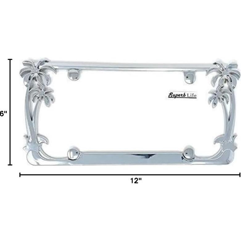 Marco de Placa de Licencia Cromo Superb LNF - Juego de 2