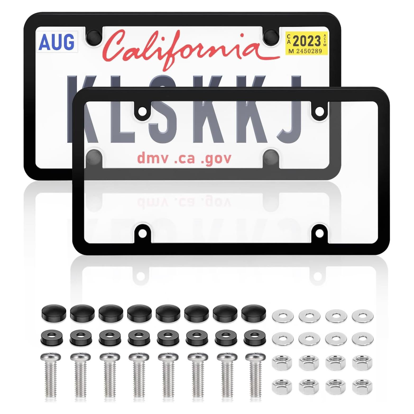 Combo 2 Fundas Transparentes KLSKKJ para Placas de Licencia