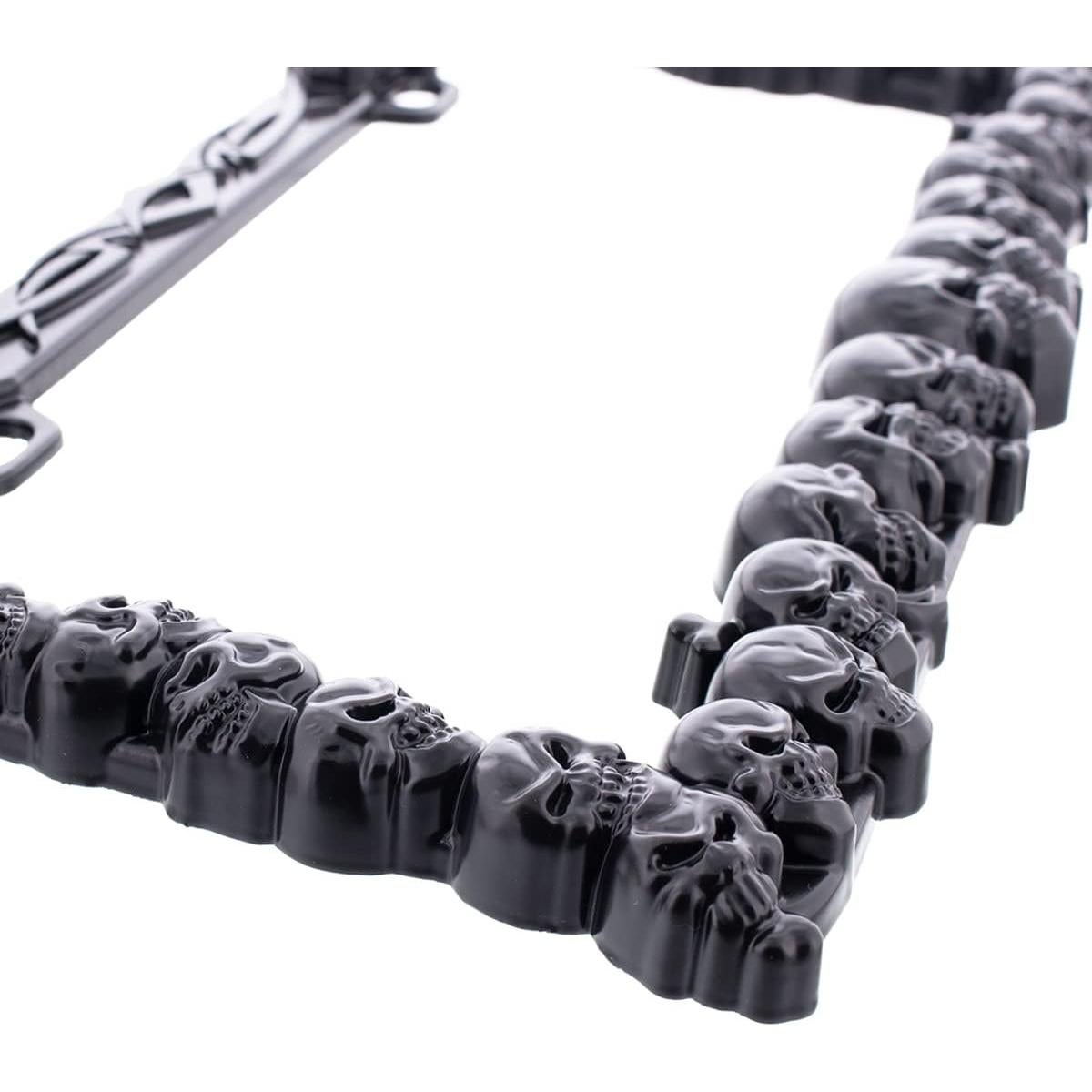 Marco de Placa de Licencia Calavera Negra United Pacific 17.3x33.4cm