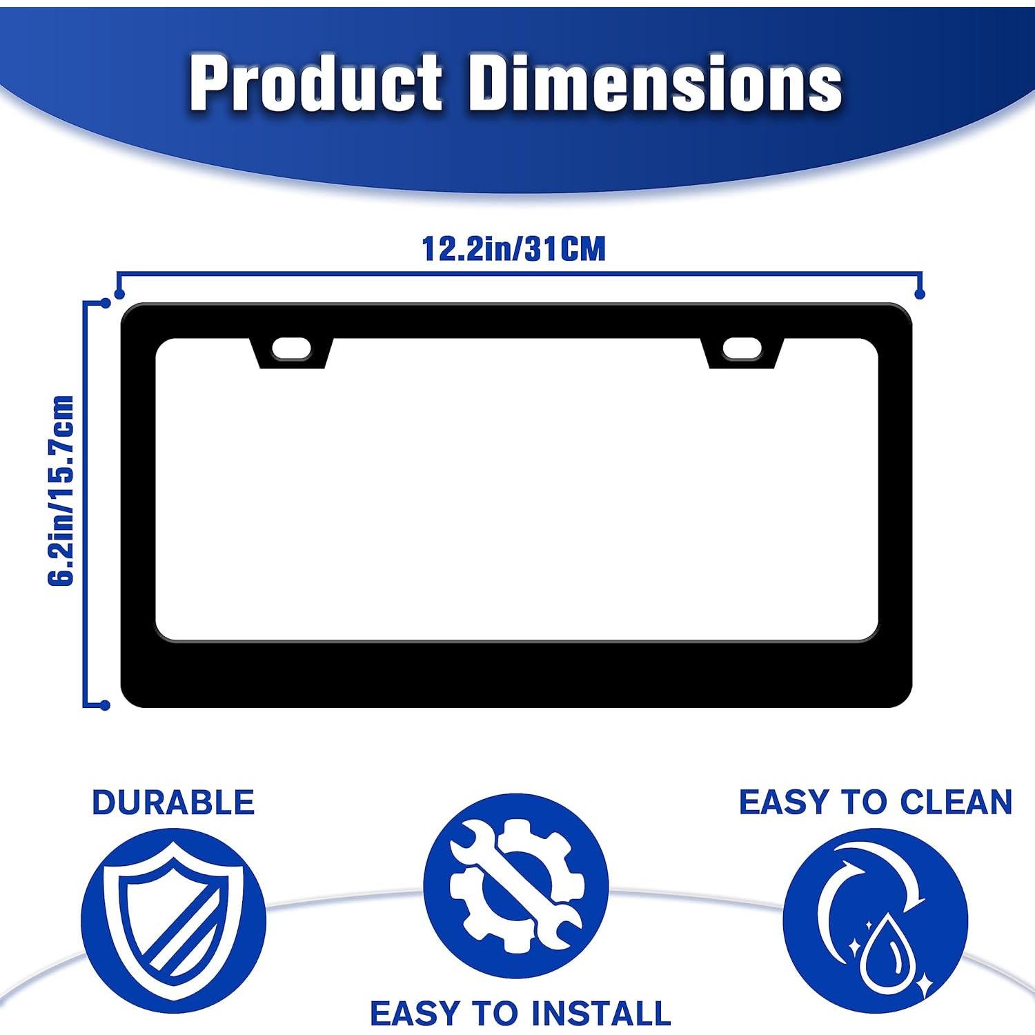 Marco de Placa de Licencia RTINRAN Bandera Americana Vintage 30.48x15.24 cm