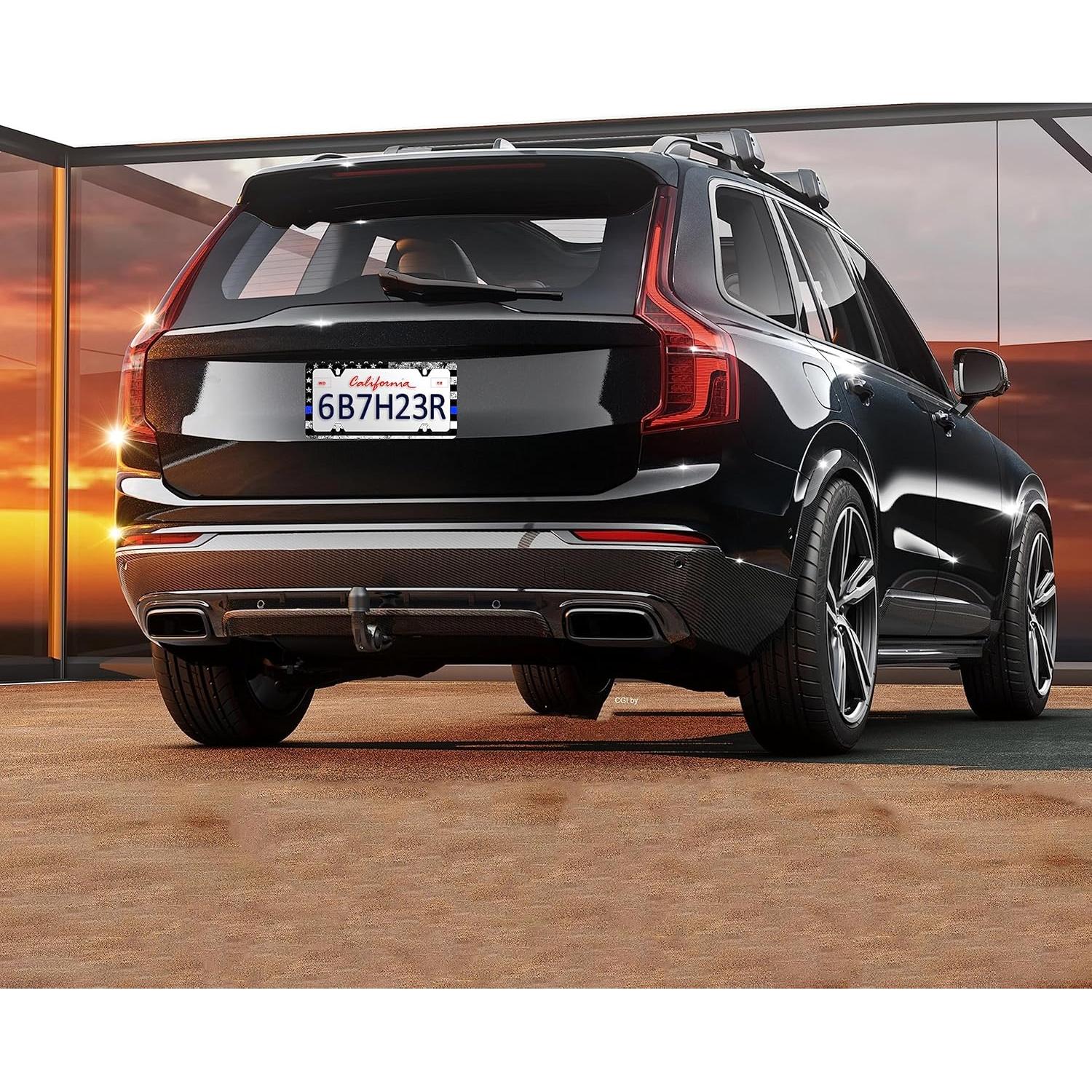 Marco de Placa de Licencia RTINRAN Bandera Americana Vintage 30.48x15.24 cm