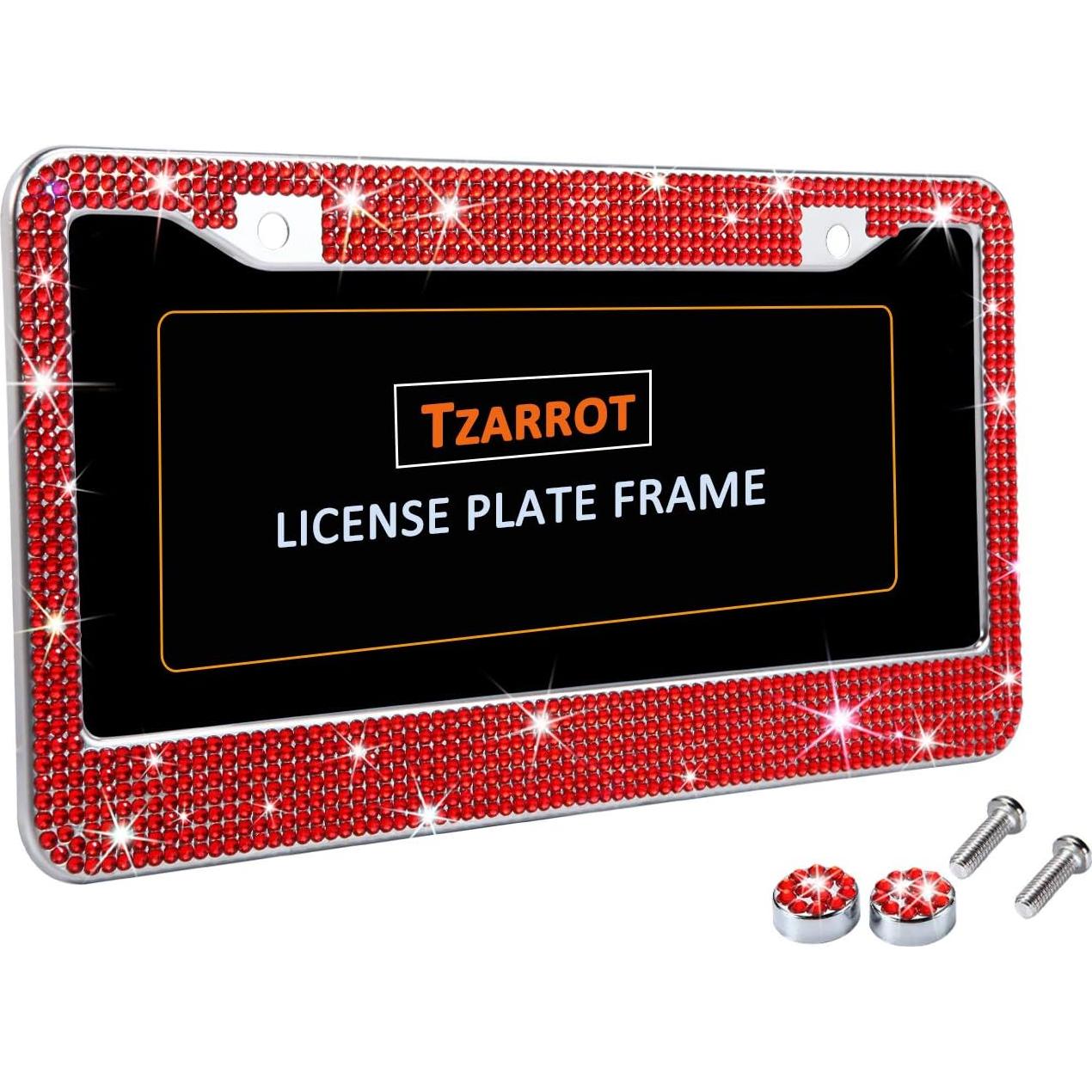 Marco de Placa de Licencia TZARROT Rojo Brillante Universal