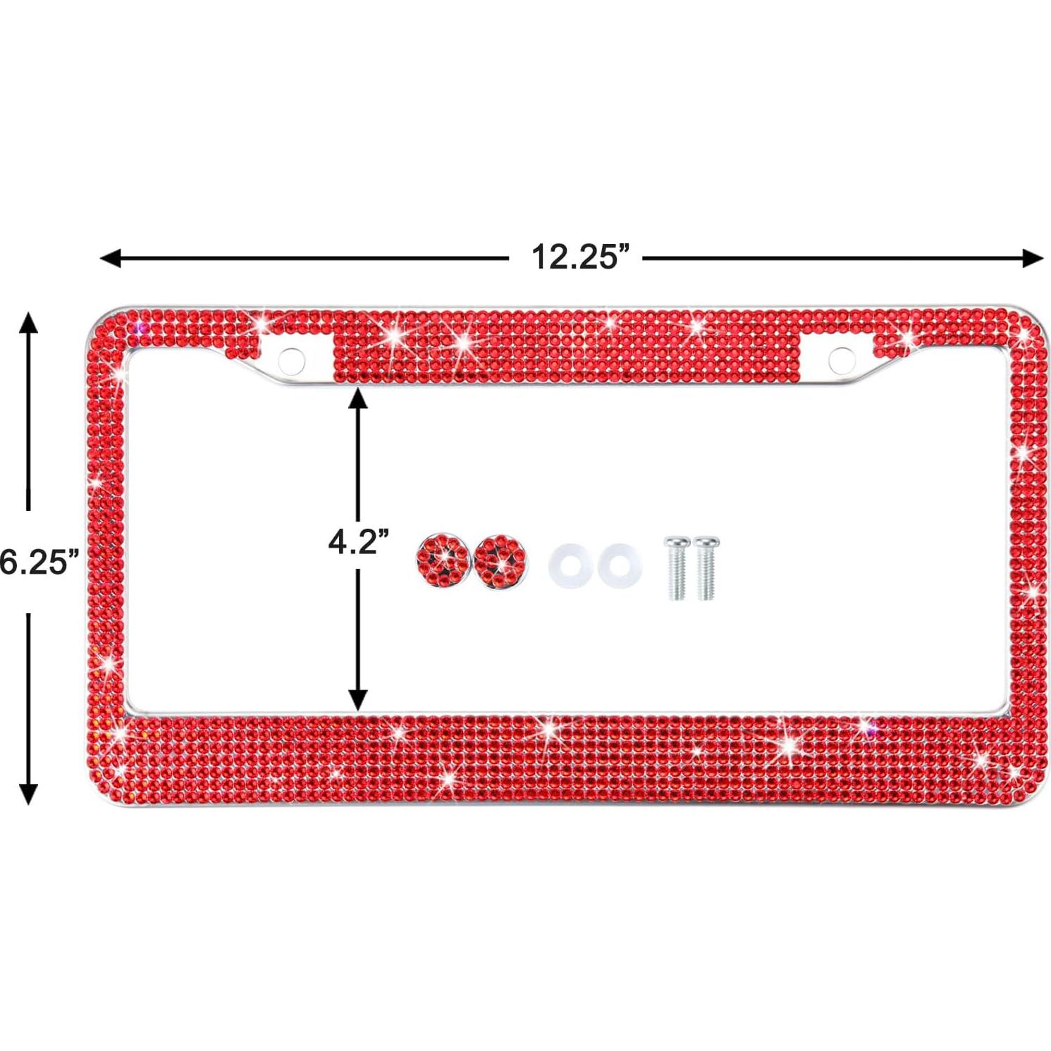 Marco de Placa de Licencia TZARROT Rojo Brillante Universal