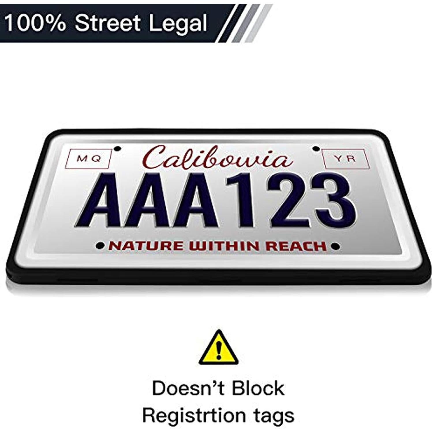 Marcos de Placas de Licencia Intermerge TPU Negro 2 Paquete