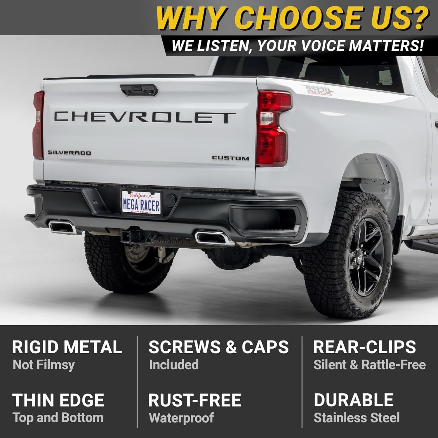 Marco de Placa de Licencia Mega Racer Negro Mate Universal