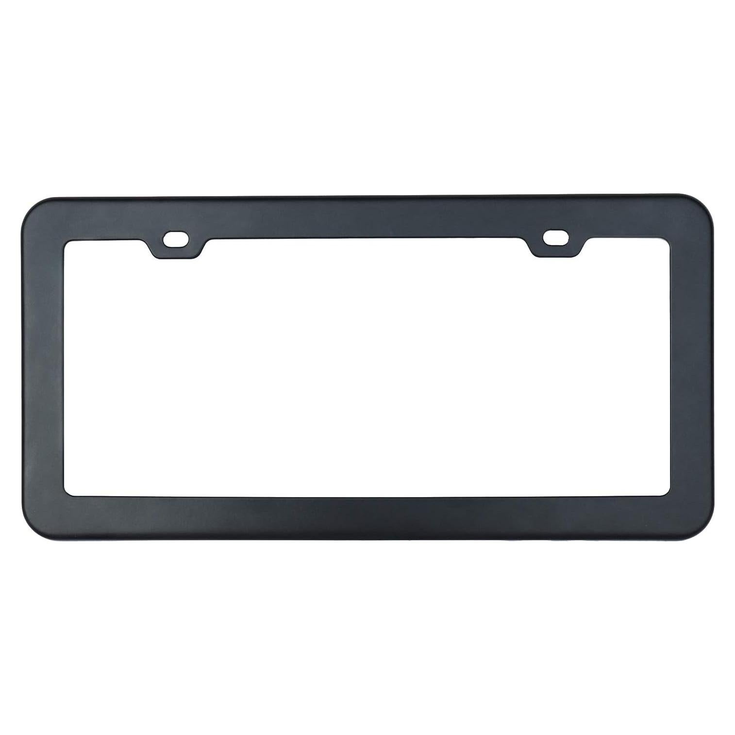 Marco de Placa de Licencia Creathome 201 Acero Inoxidable Negro Mate