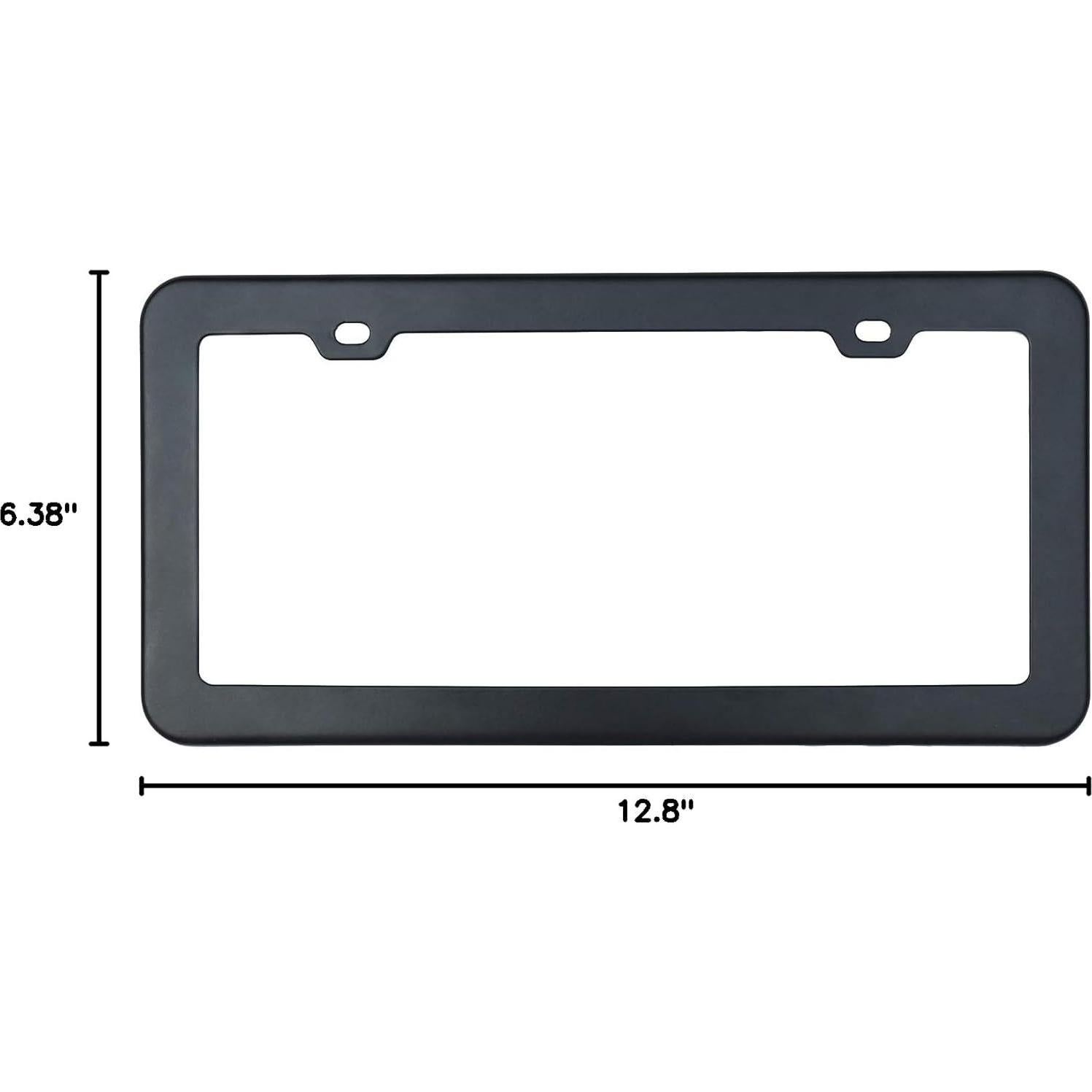 Marco de Placa de Licencia Creathome 201 Acero Inoxidable Negro Mate
