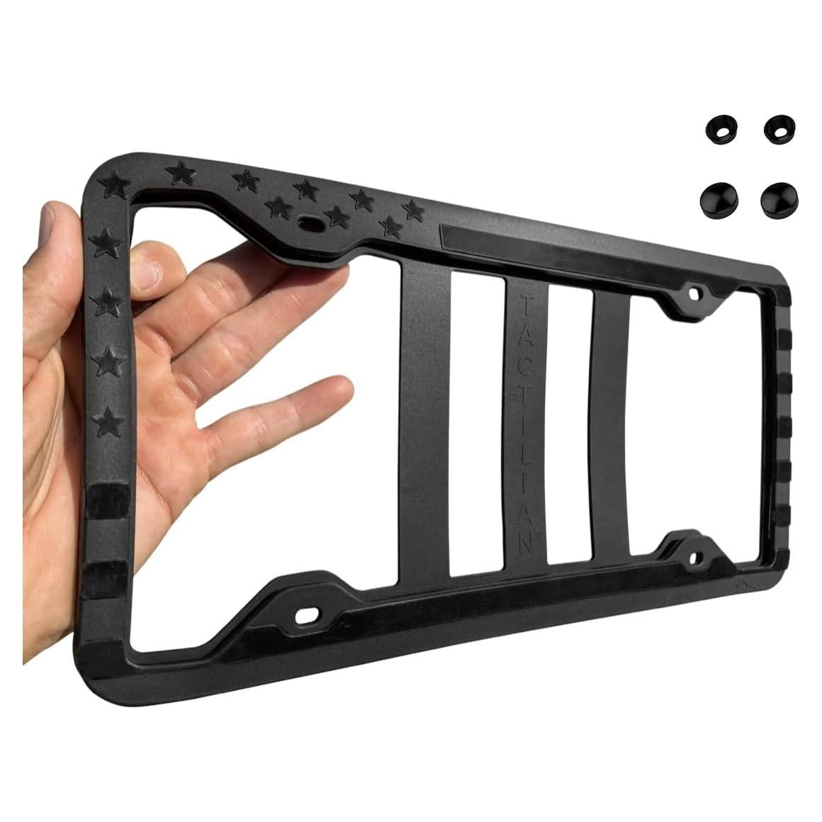 Marco de Placa de Licencia Silicona Tactilian Bandera Americana