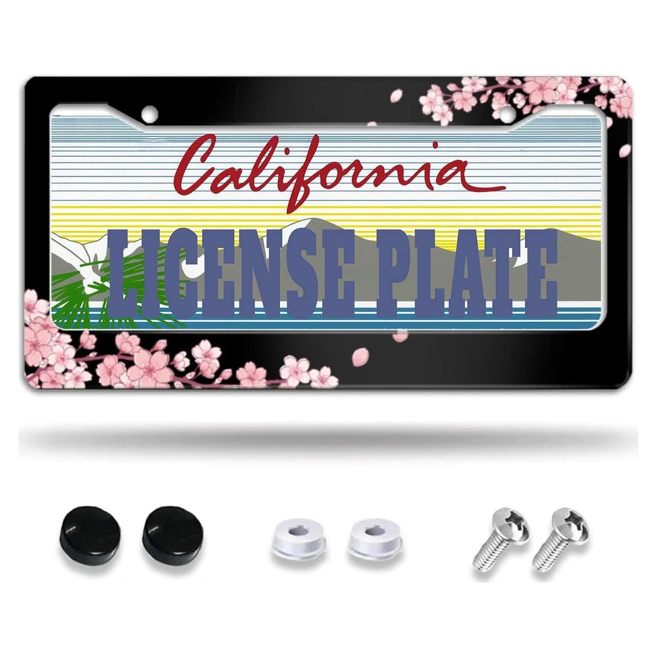 Marco de Placa de Licencia Snowmolle Flor de Cerezo 30.5x15.2cm