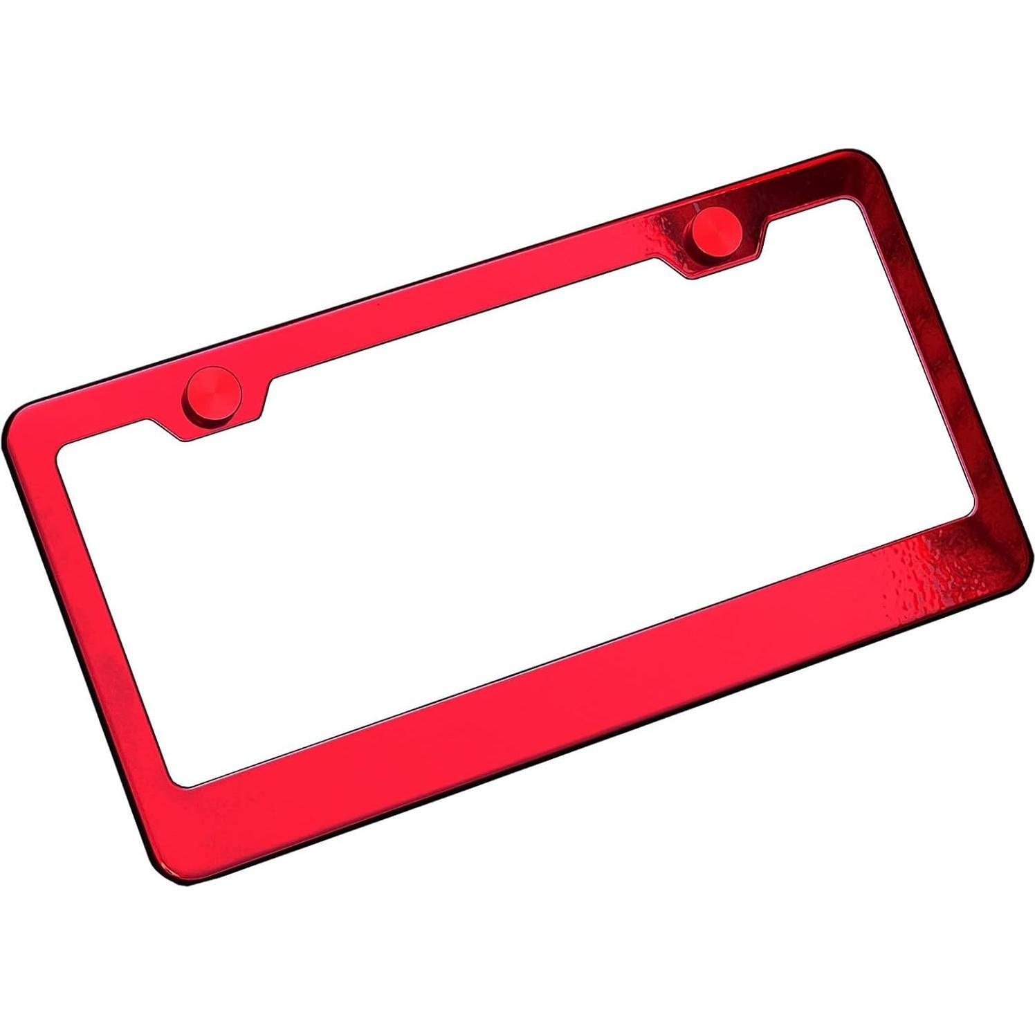 Marco de Placa de Licencia NAROWAN Rojo Caramelo Universal