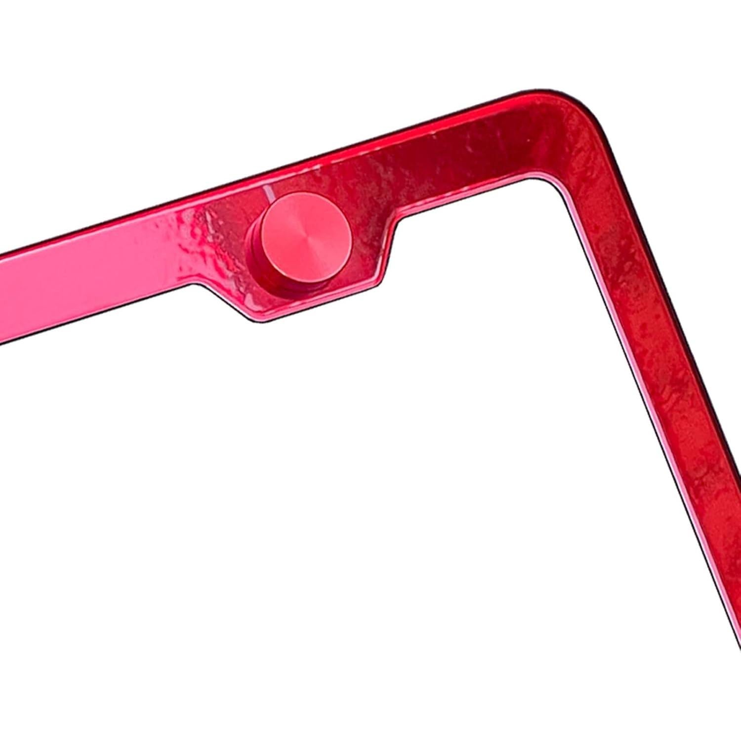 Marco de Placa de Licencia NAROWAN Rojo Caramelo Universal