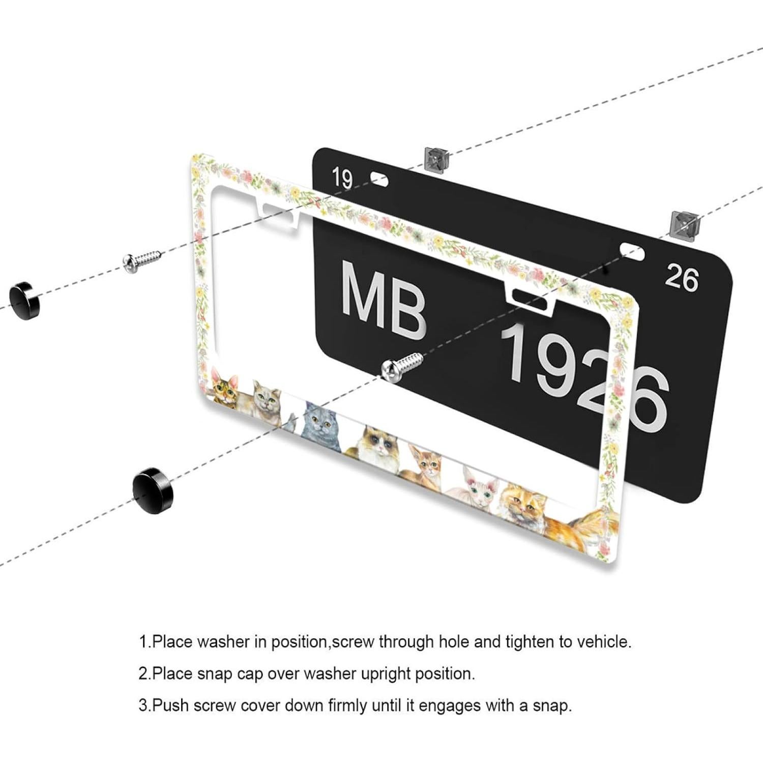 Marco de Placa de Licencia Acero Inoxidable Invincibleframe 30.99x16cm