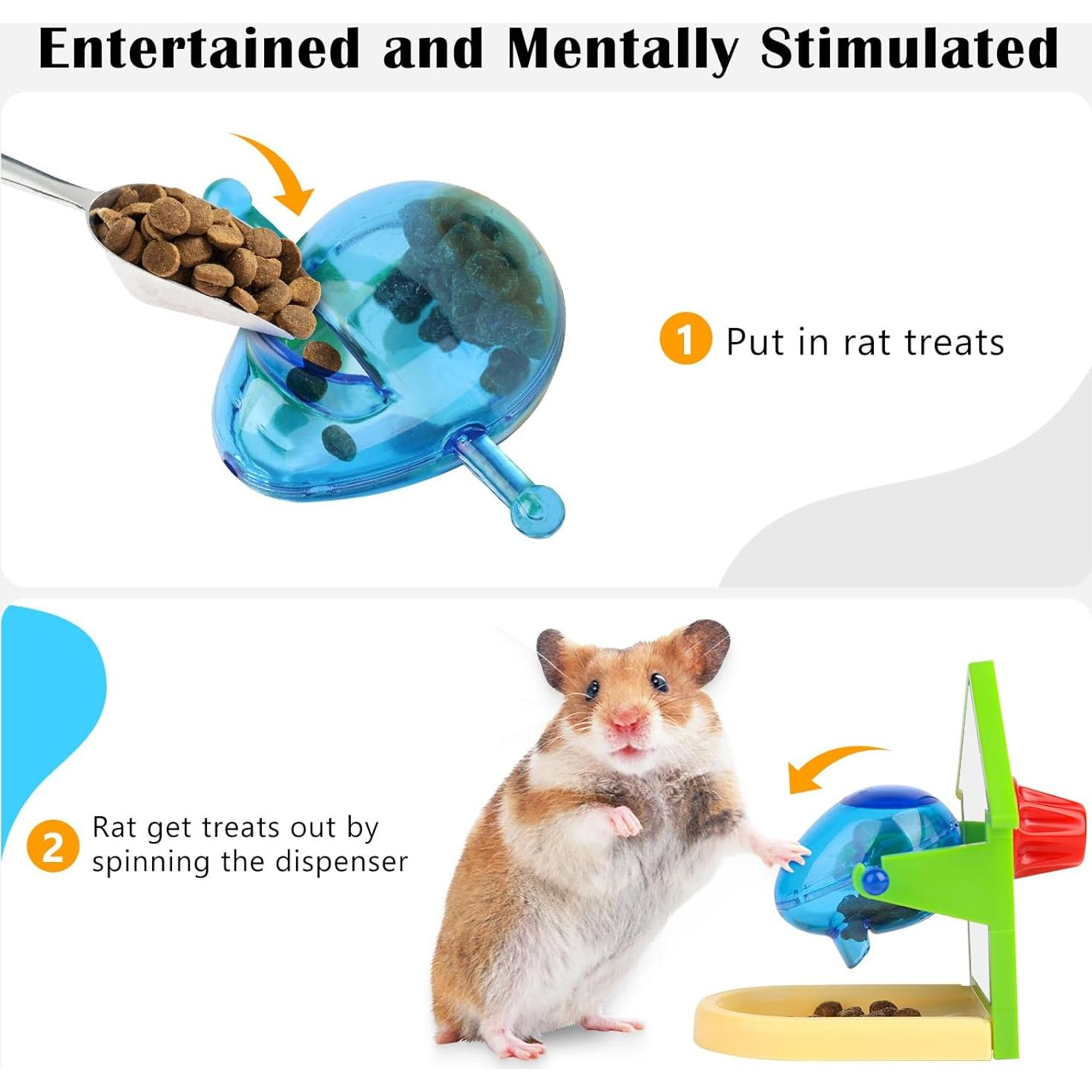 2PCS Juguetes de Forrajeo para Ratas Aiieim - Enriquecimiento Inteligente