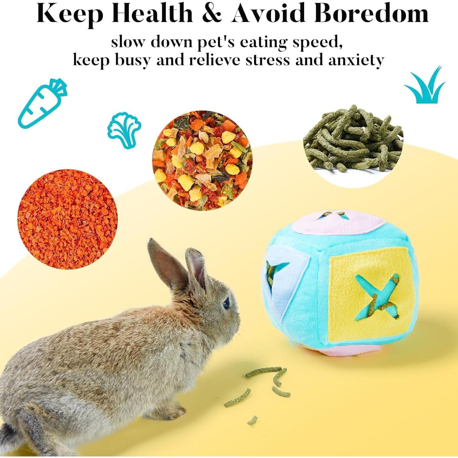 Juguete de Forrajeo para Conejos Jevnd con Campana 15cm