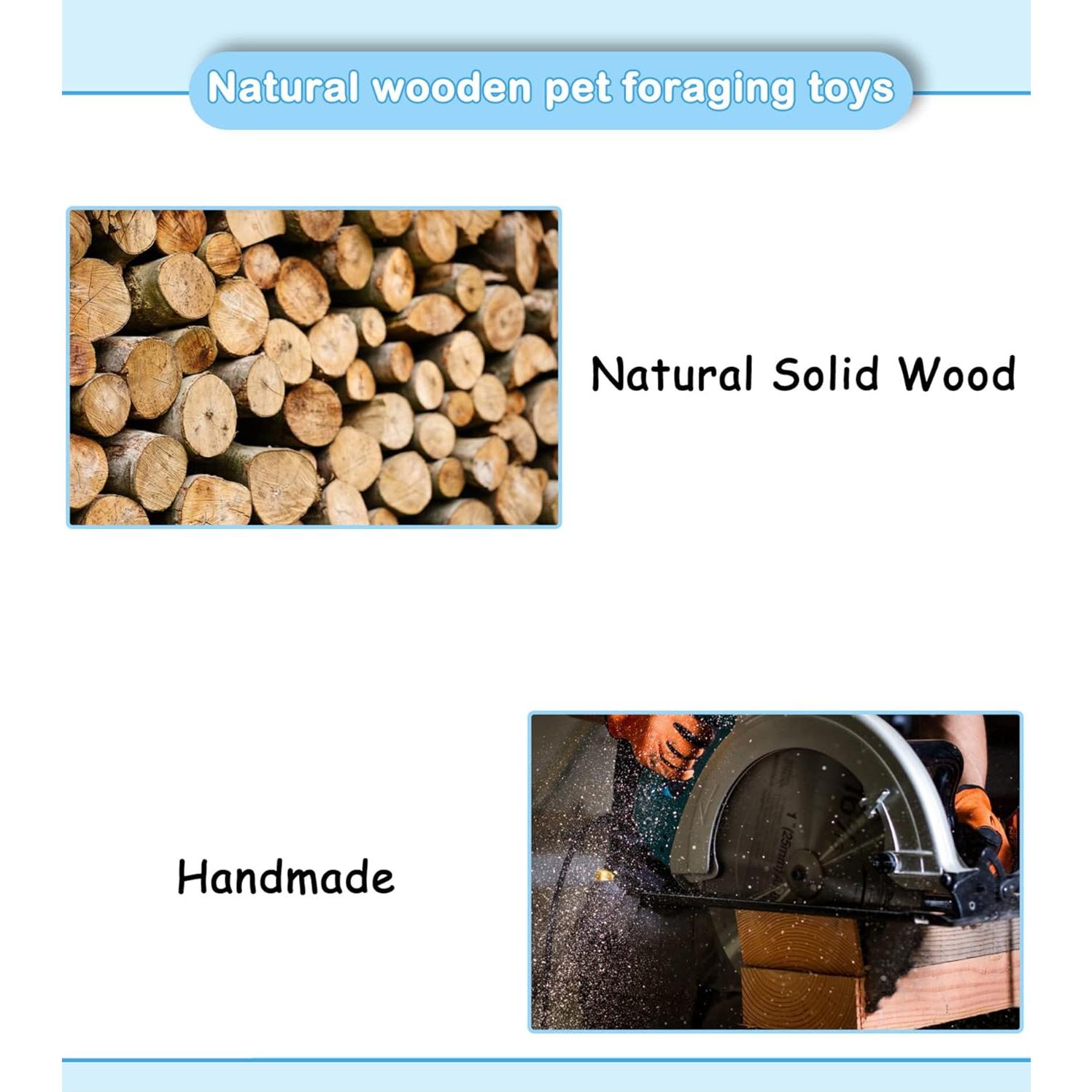 Juguete de Forrajeo de Madera MUYG para Hámster y Cobayas