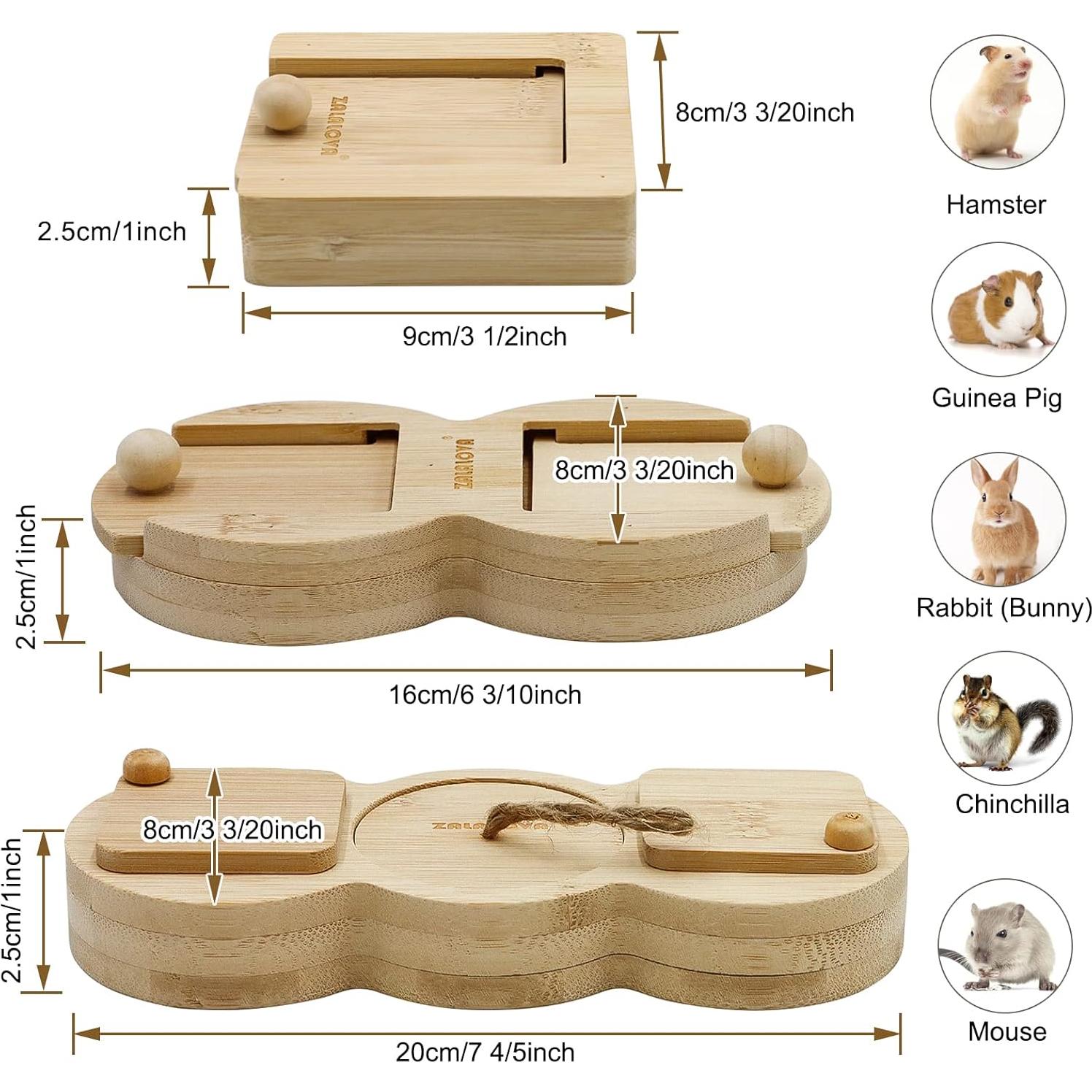 Juguetes de Forrajeo para Hámsteres y Cobayas ZALALOVA 3 Pcs