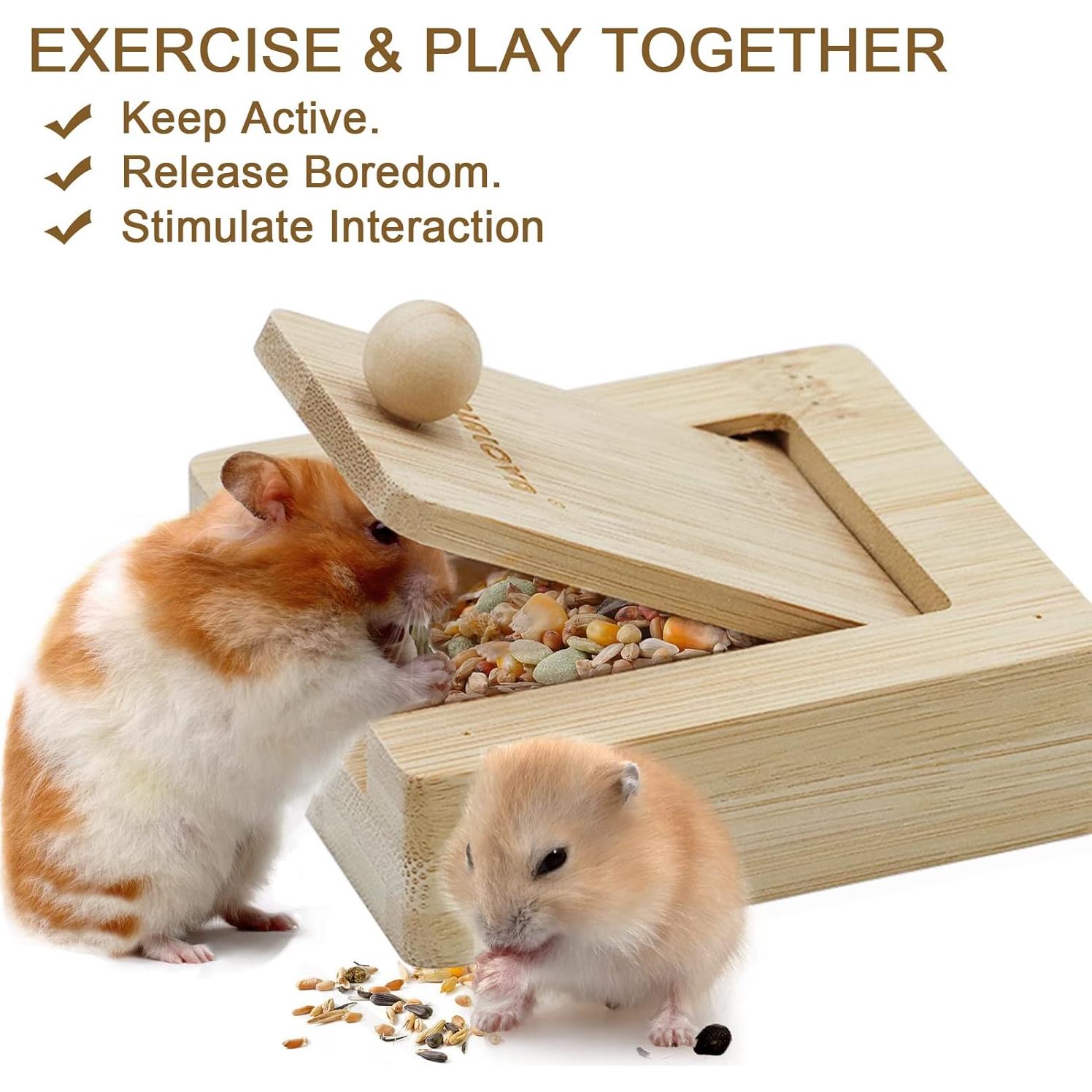 Juguetes de Forrajeo para Hámsteres y Cobayas ZALALOVA 3 Pcs