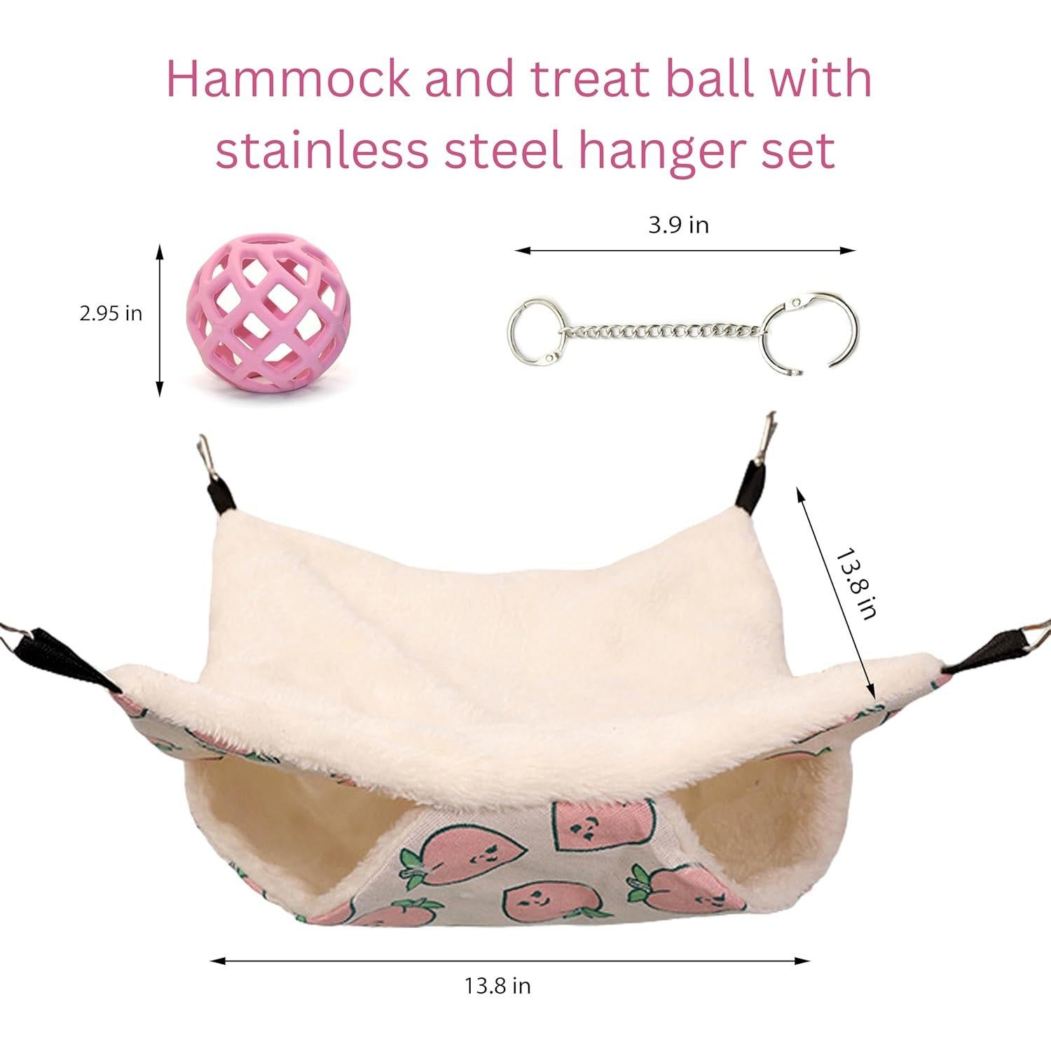 Hamaca para Cobayas y Hámsters Homedy Crafts Rosa 35.1x35.1cm