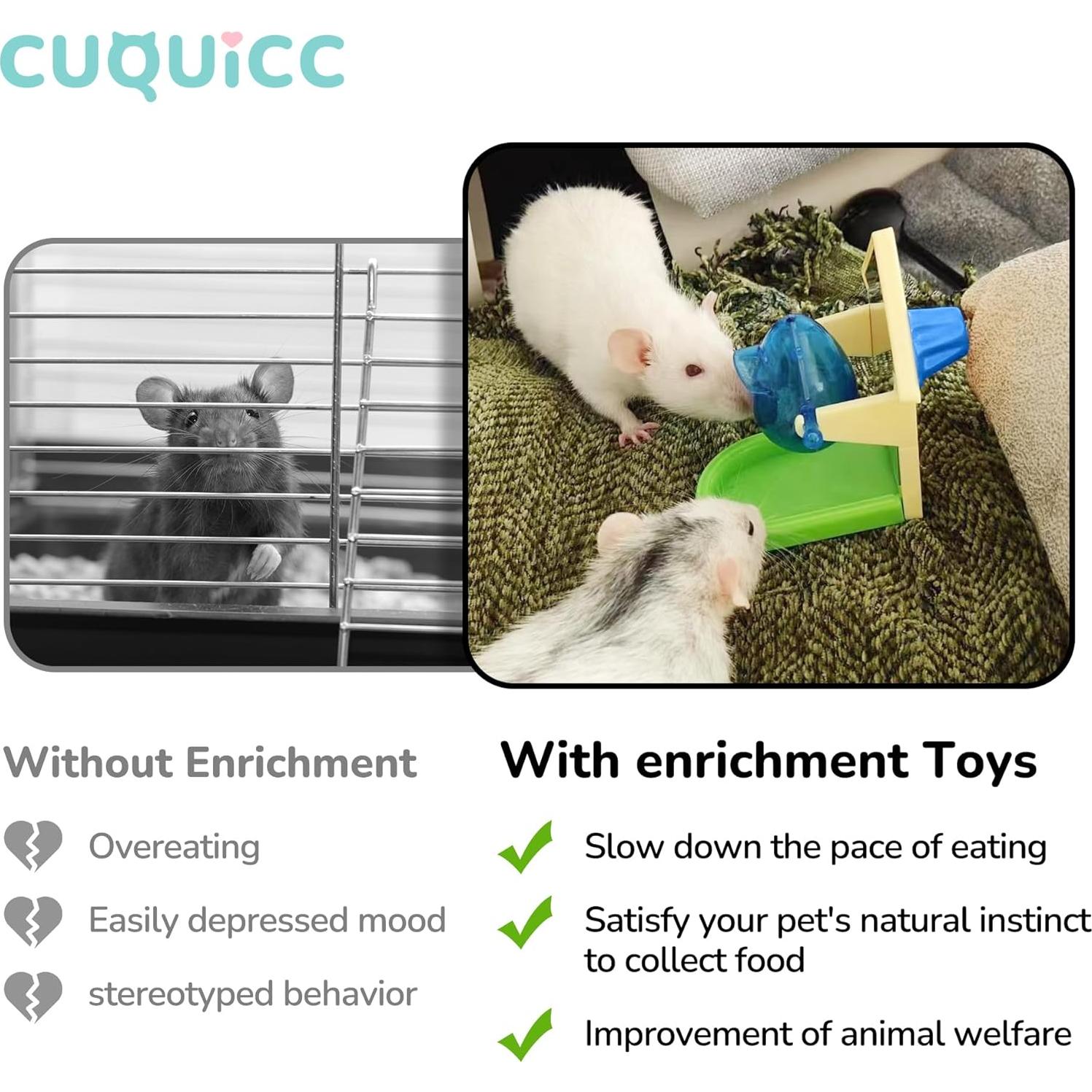 Juego de forrajeo para ratas CUQUICC - 2 juguetes interactivos