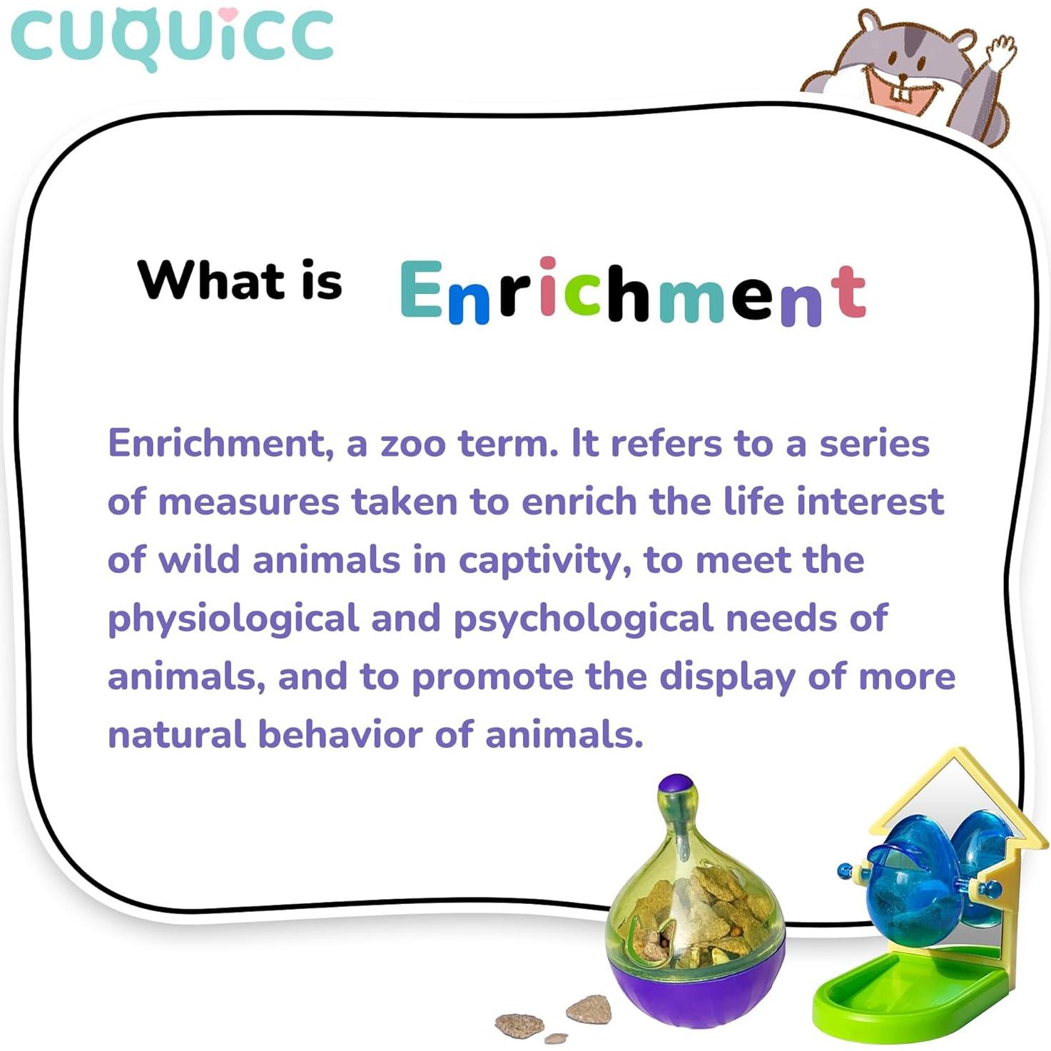 Juego de forrajeo para ratas CUQUICC - 2 juguetes interactivos