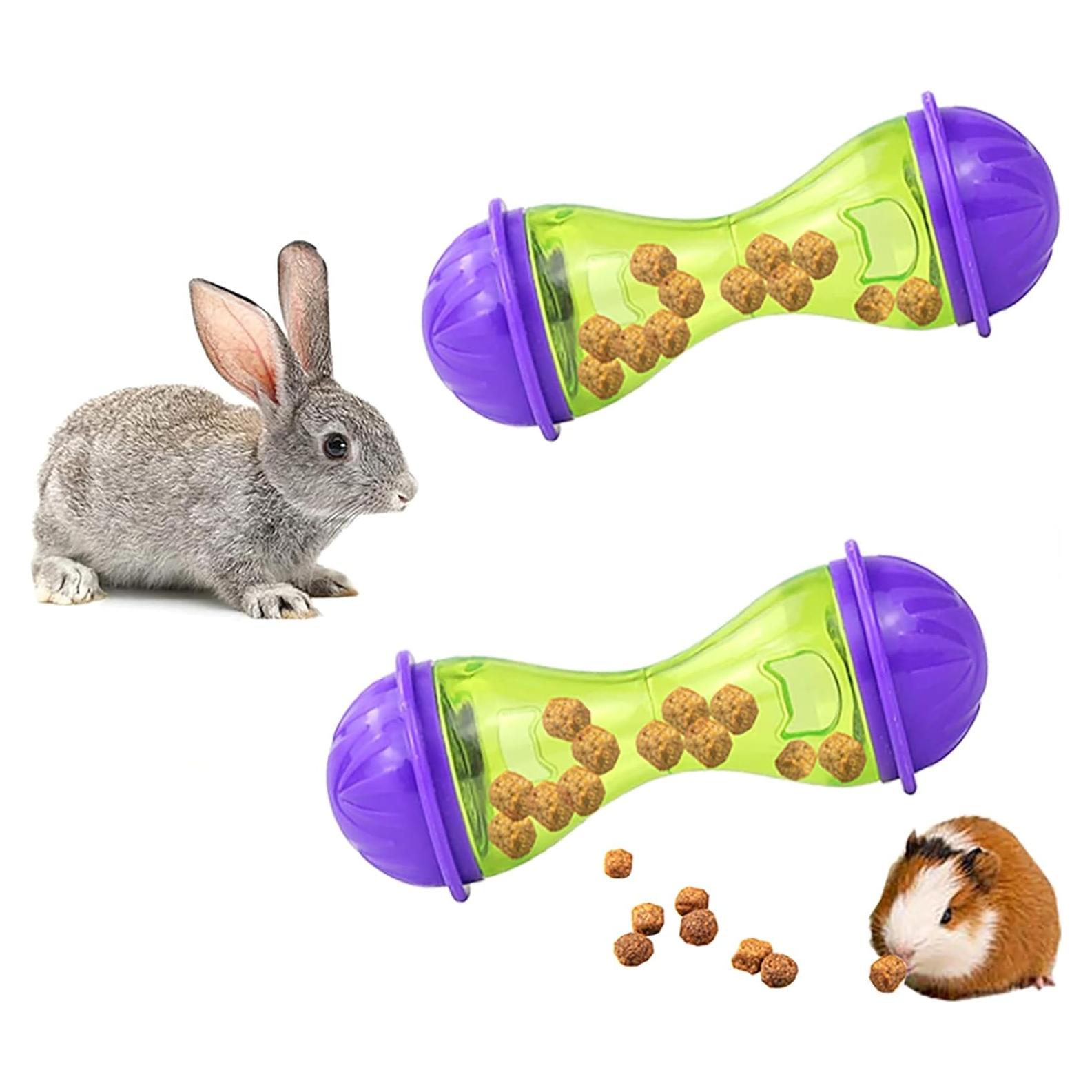 2 Piezas Juguetes Interactivos para Conejos HZAKXIN - Alimentador Lento
