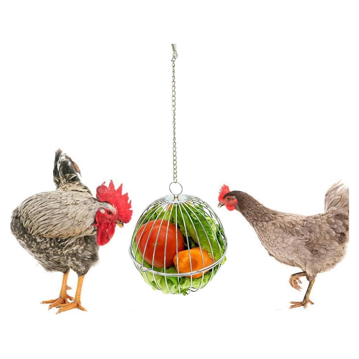 Pelota de Forrajeo para Gallinas Vehomy 13cm con Gancho