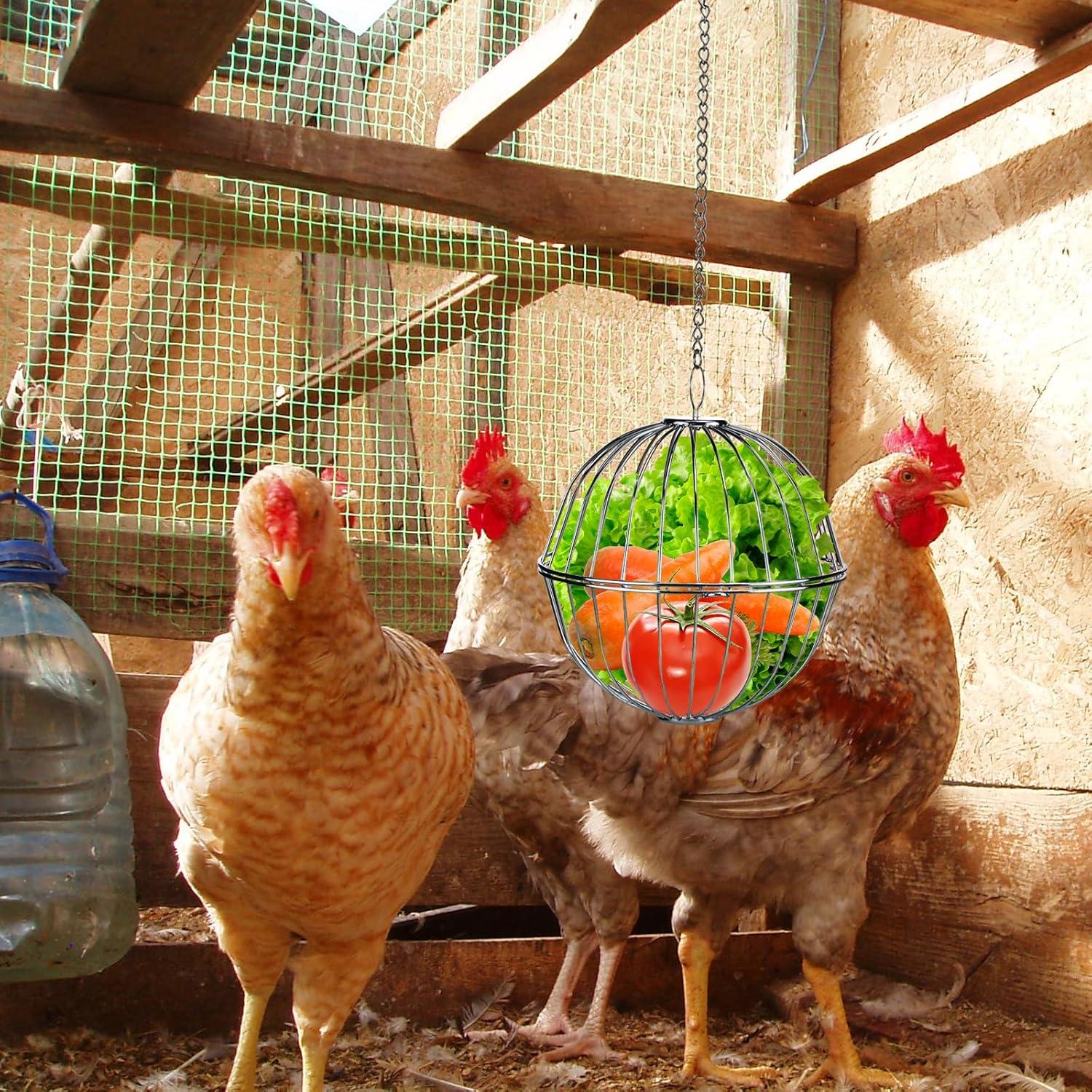 Pelota de Forrajeo para Gallinas Vehomy 13cm con Gancho