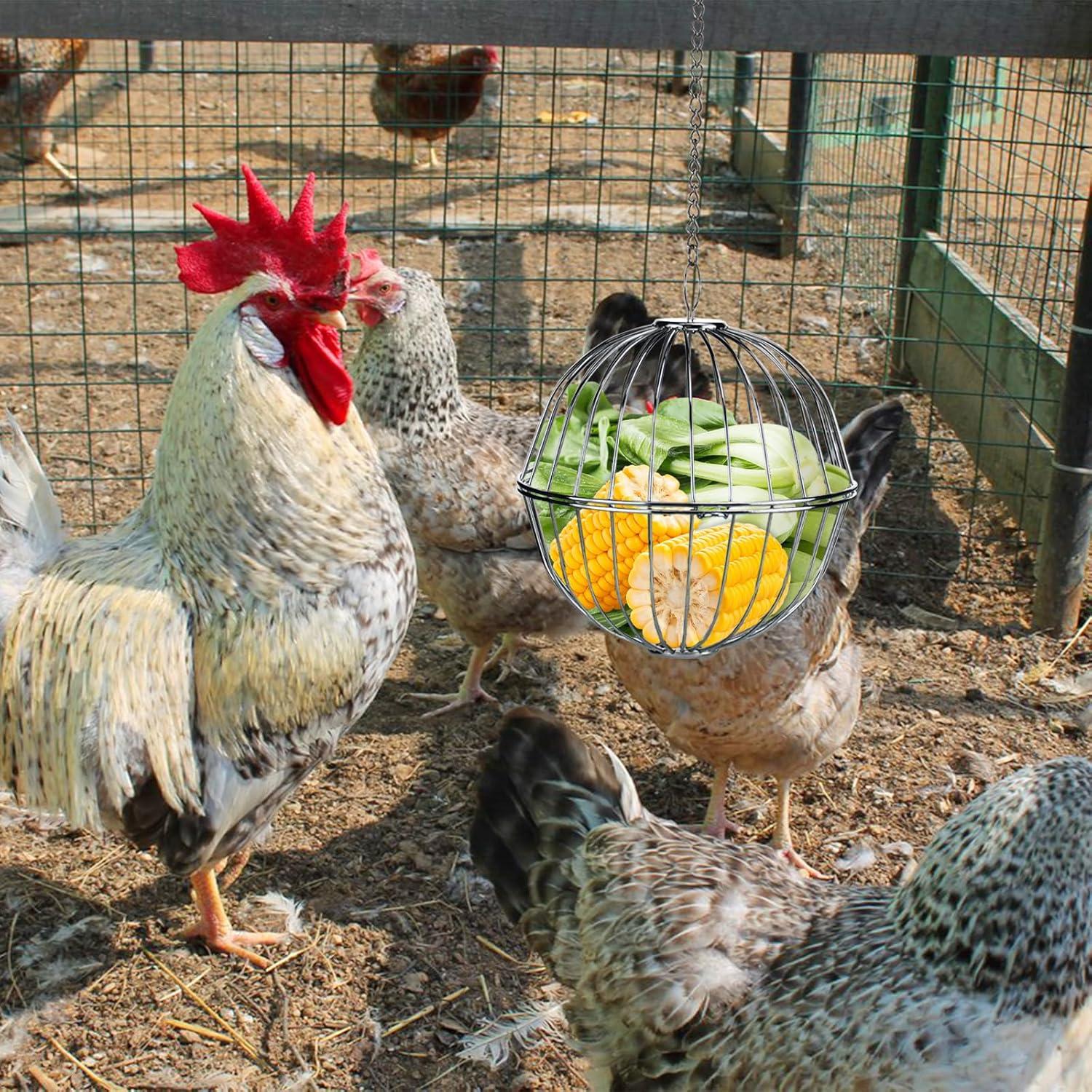 Pelota de Forrajeo para Gallinas Vehomy 13cm con Gancho