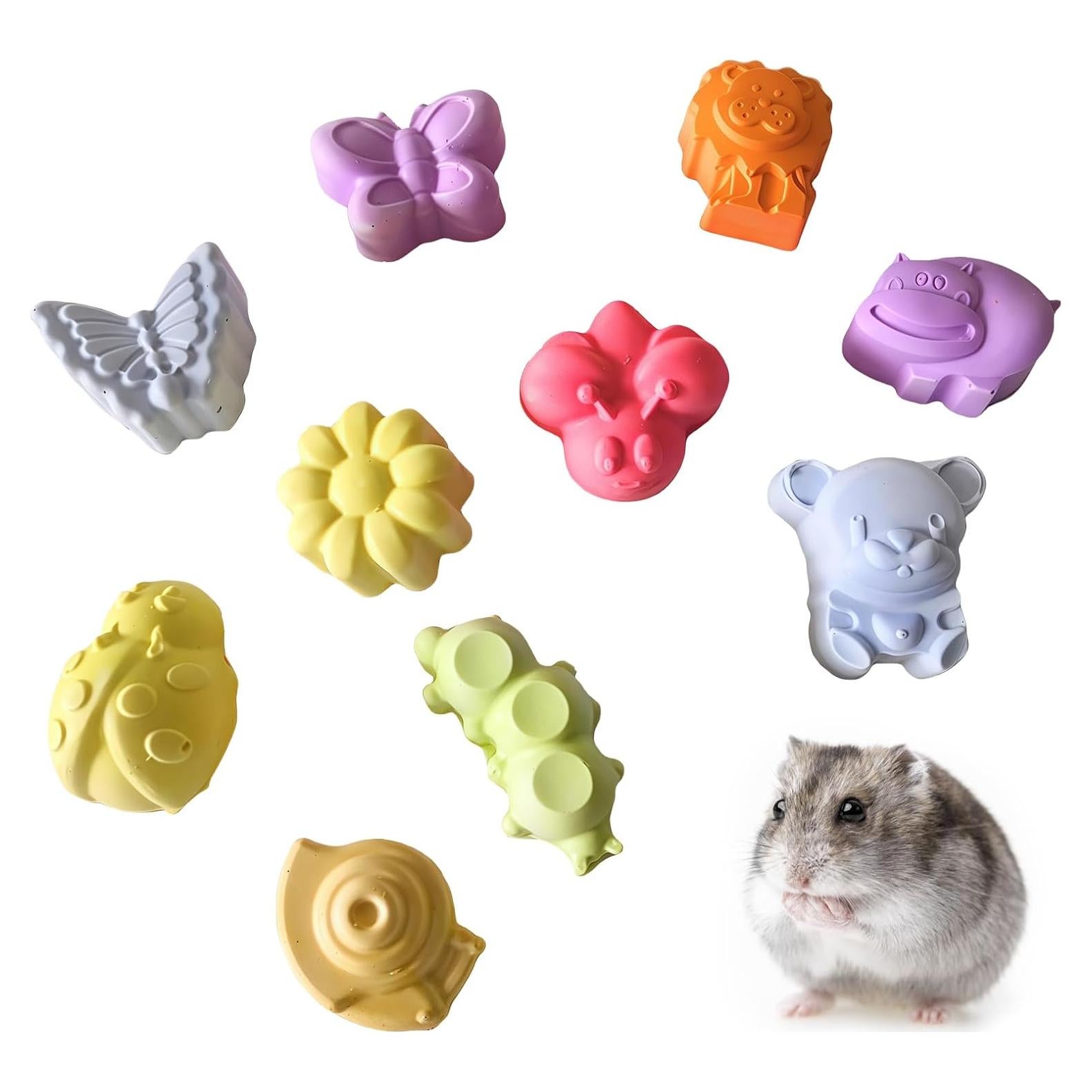 10 Piezas Bloque de Lava Natural para Roedores Hamiledyi