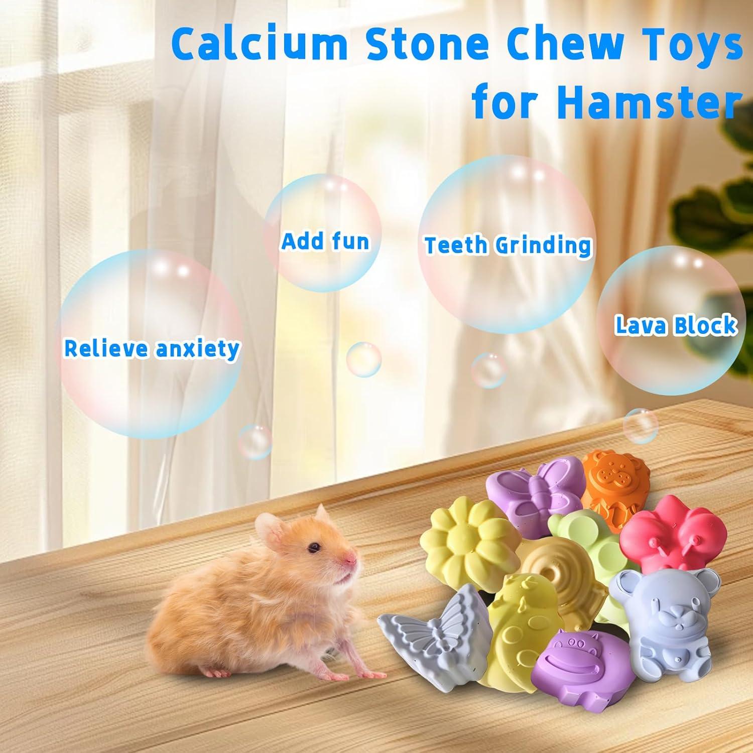 10 Piezas Bloque de Lava Natural para Roedores Hamiledyi