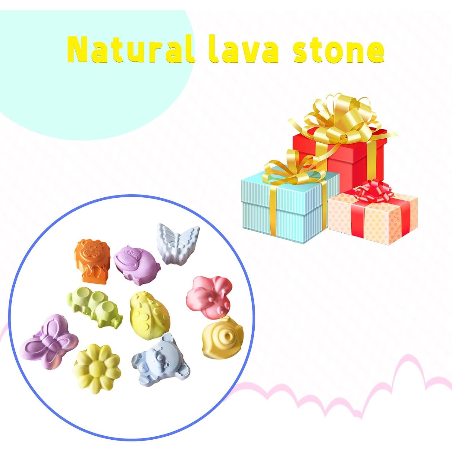 10 Piezas Bloque de Lava Natural para Roedores Hamiledyi