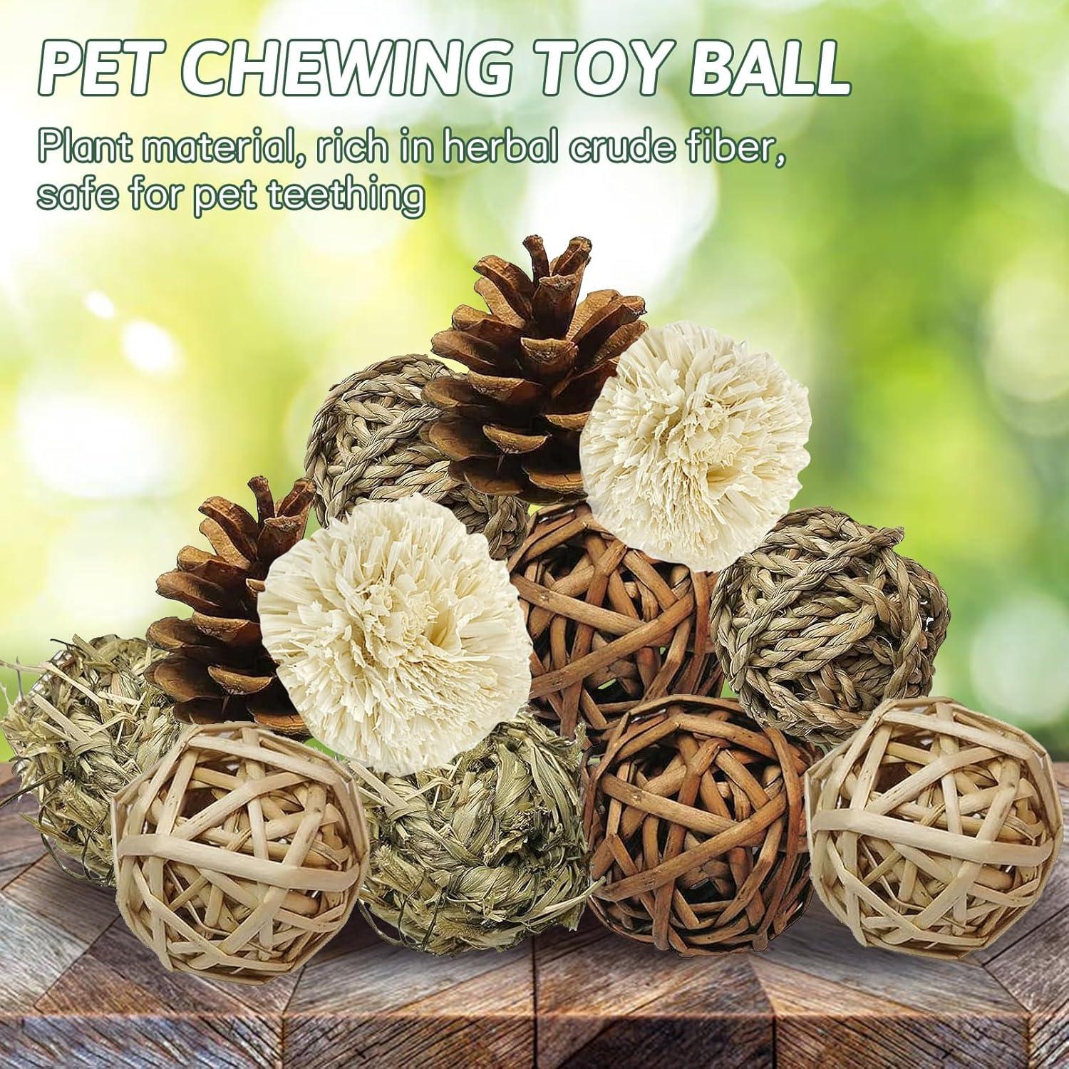 Bolas de Masticar Naturales Kathson para Conejos - 12 Piezas