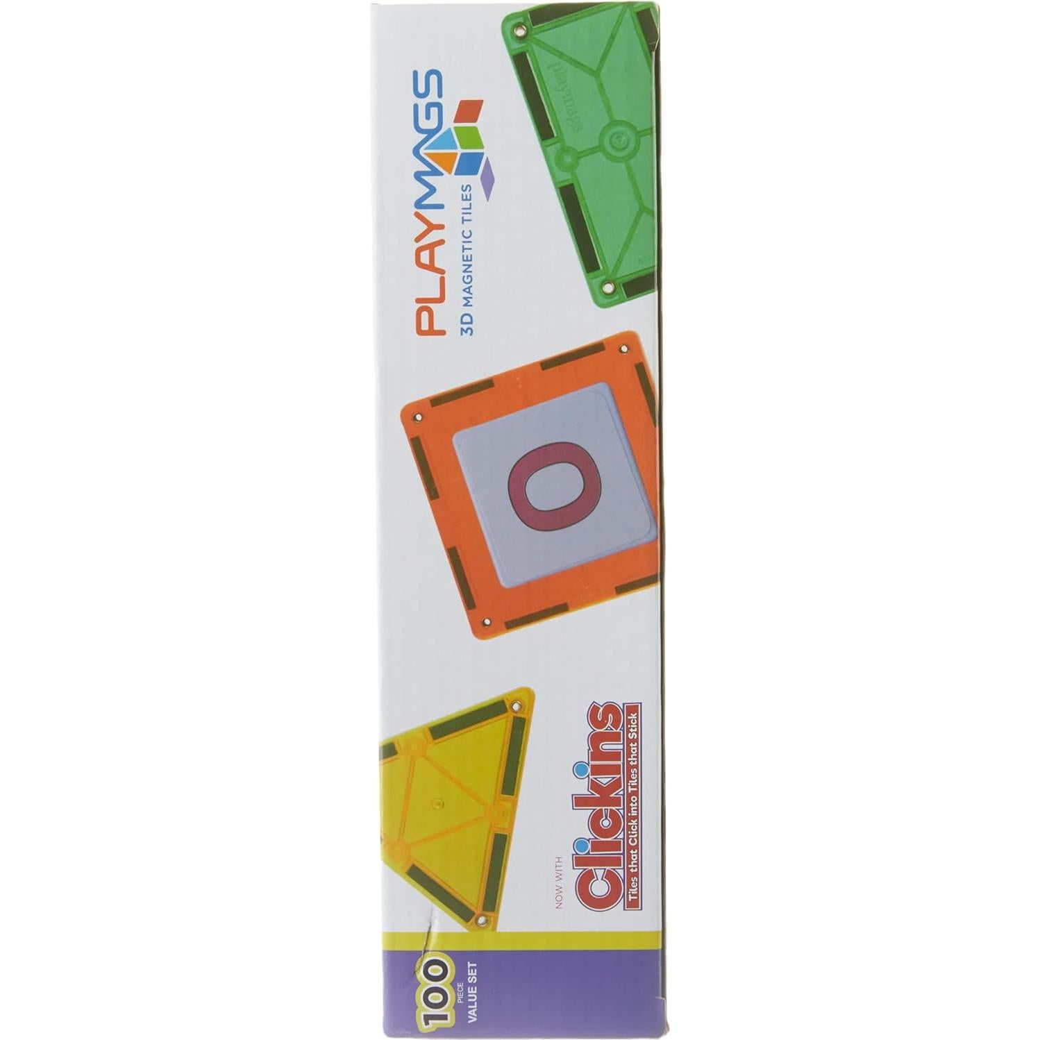 Playmags Set de Azulejos Magnéticos 100 Piezas para Niños 1-5 Años