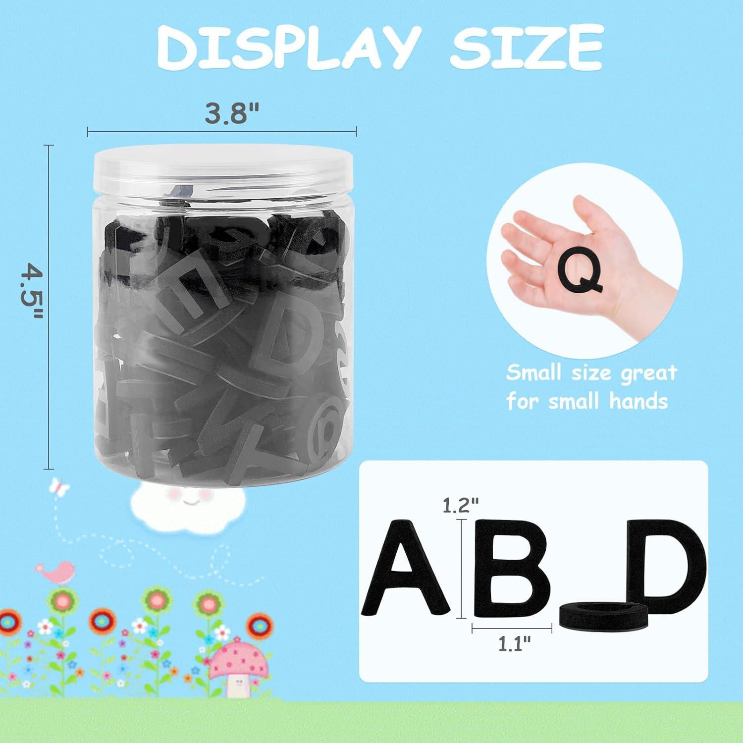 Letras Magnéticas Decorativas Lzttyee - 117 Piezas Negras EVA