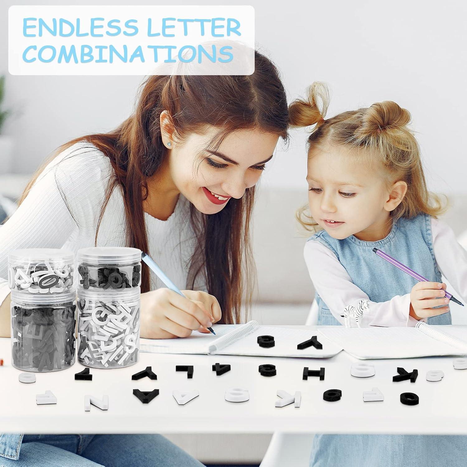 Letras Magnéticas Decorativas Lzttyee - 117 Piezas Negras EVA