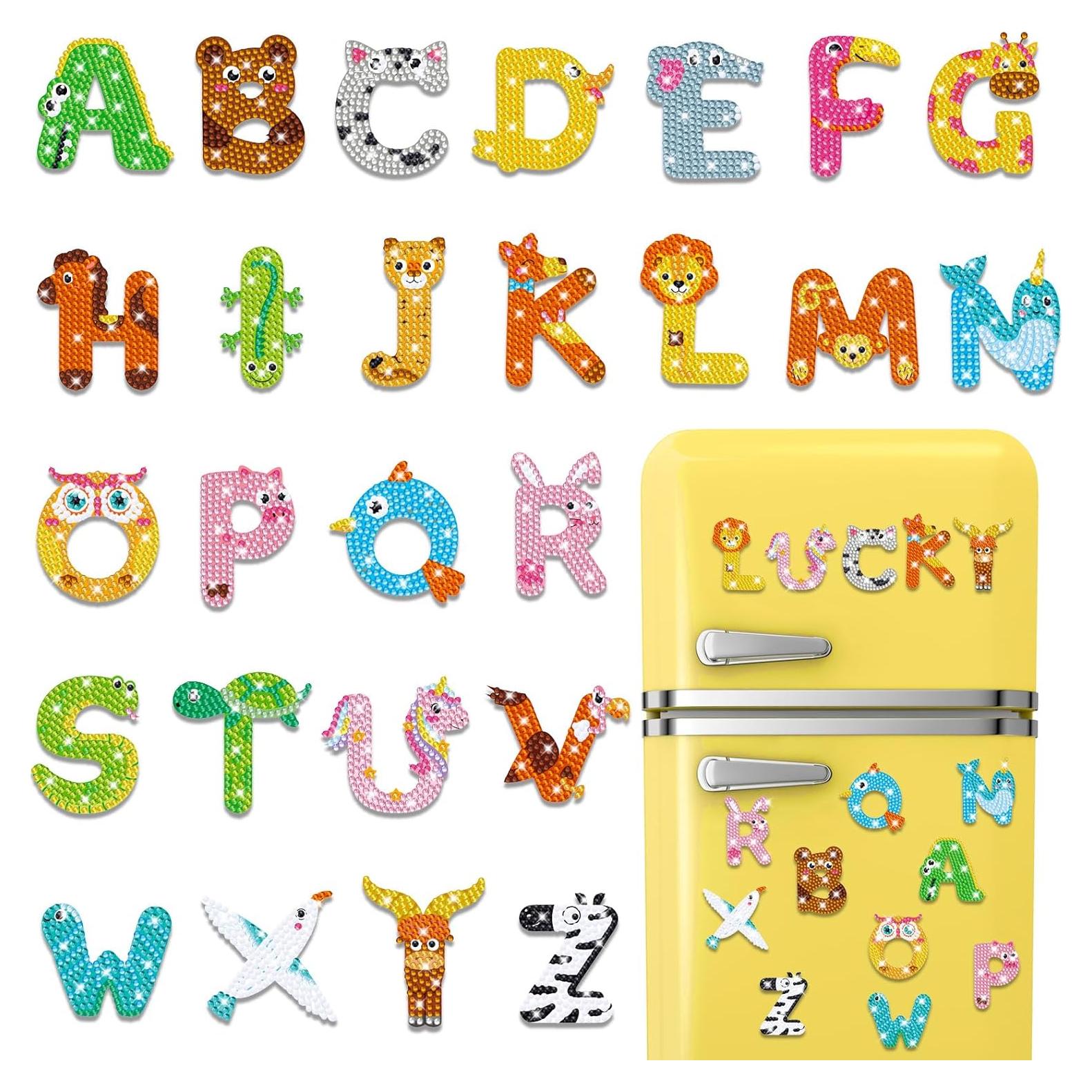 Set de 26 Imanes de Letras Animales Copkim para Nevera