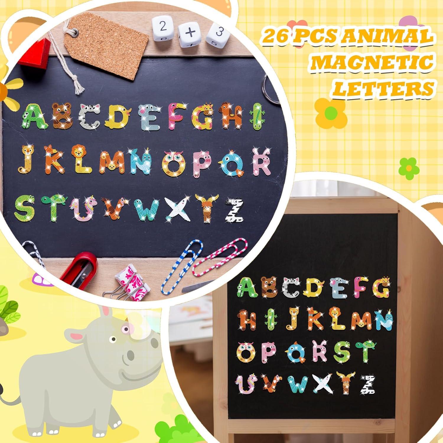 Set de 26 Imanes de Letras Animales Copkim para Nevera