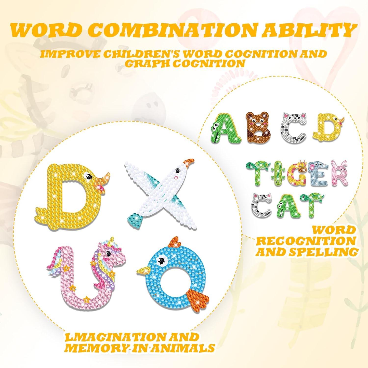 Set de 26 Imanes de Letras Animales Copkim para Nevera