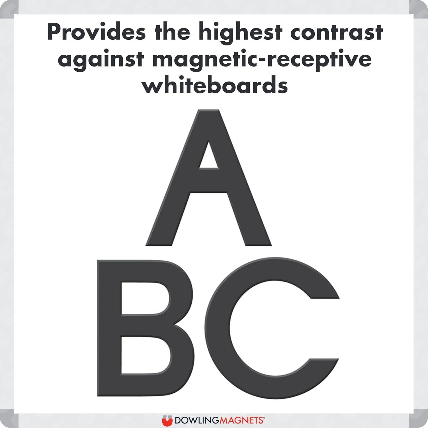 Letras Magnéticas de Espuma Negras Dowling 108 Piezas 5.08 cm