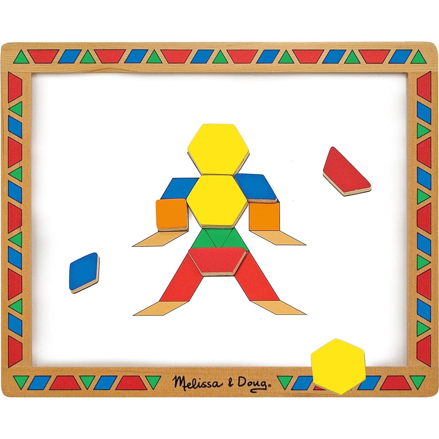 Juego de Bloques Magnéticos de Madera Melissa & Doug 120 Piezas