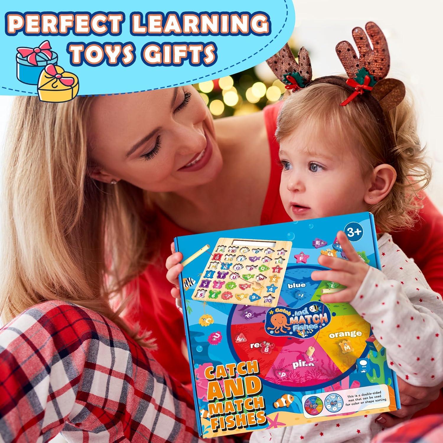 Juego de Pesca Magnética Plunack - Rompecabezas de Letras y Números