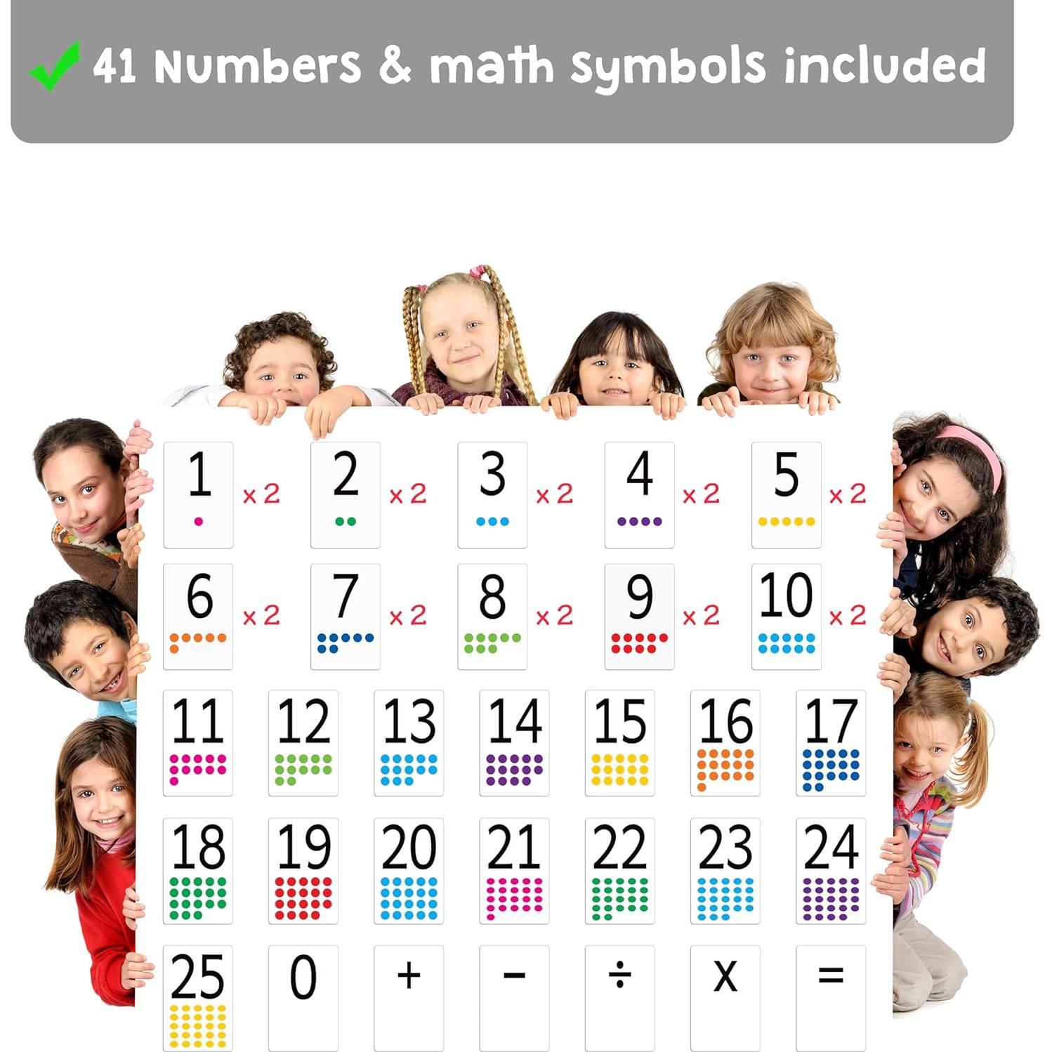 Tarjetas de Flash Magnéticas Attractivia 41 Piezas Matemáticas