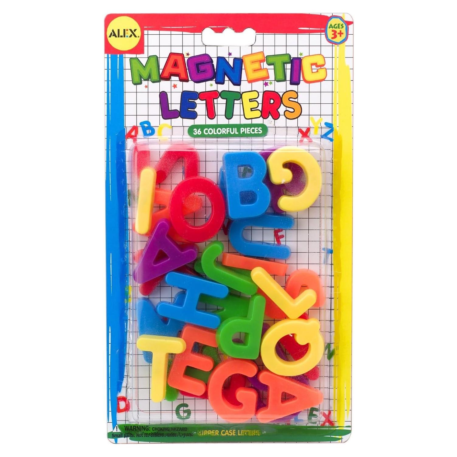 Letras Magnéticas ALEX Toys 36 Piezas Coloridas para Niños
