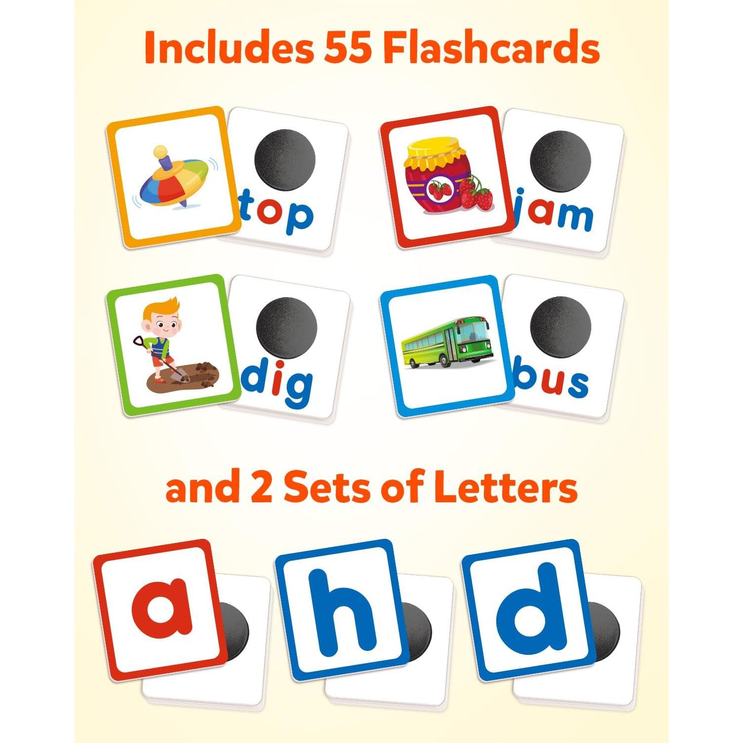 Juego Educativo Coogam Constructor de Palabras CVC 55 Tarjetas