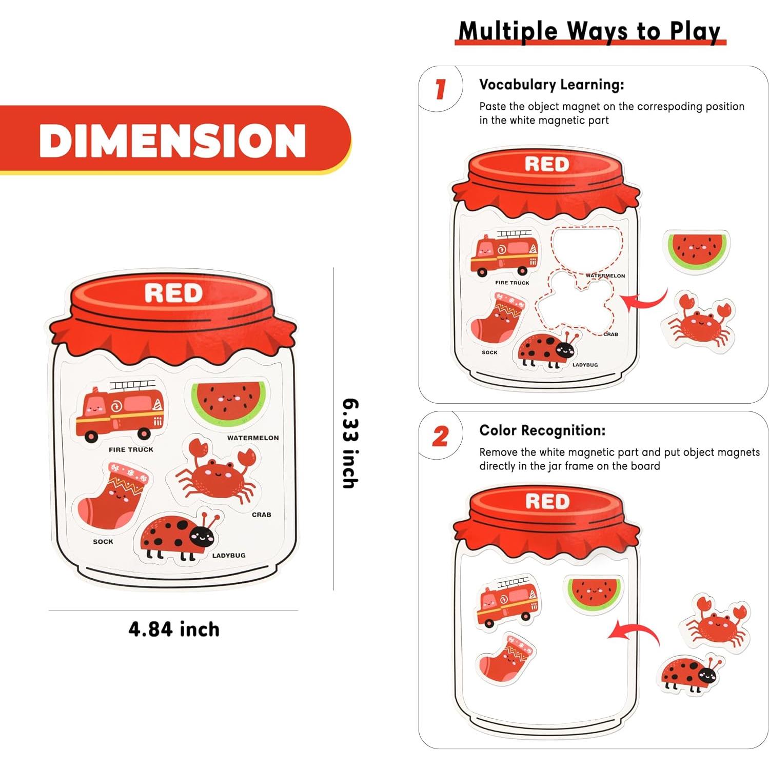 Juego de Clasificación de Colores Magnéticos Creatoy 50 Piezas