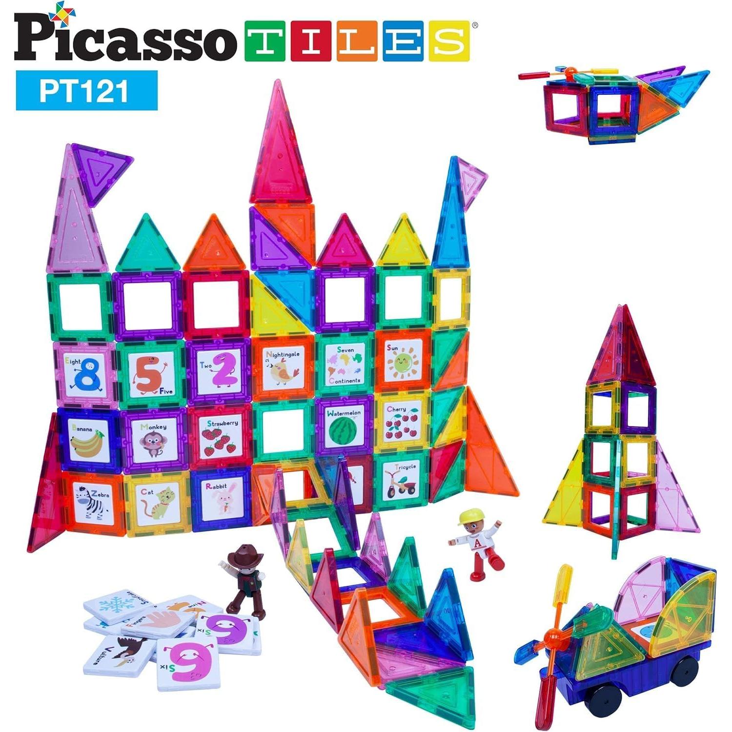 Juego de Construcción Magnético PicassoTiles 121 Piezas