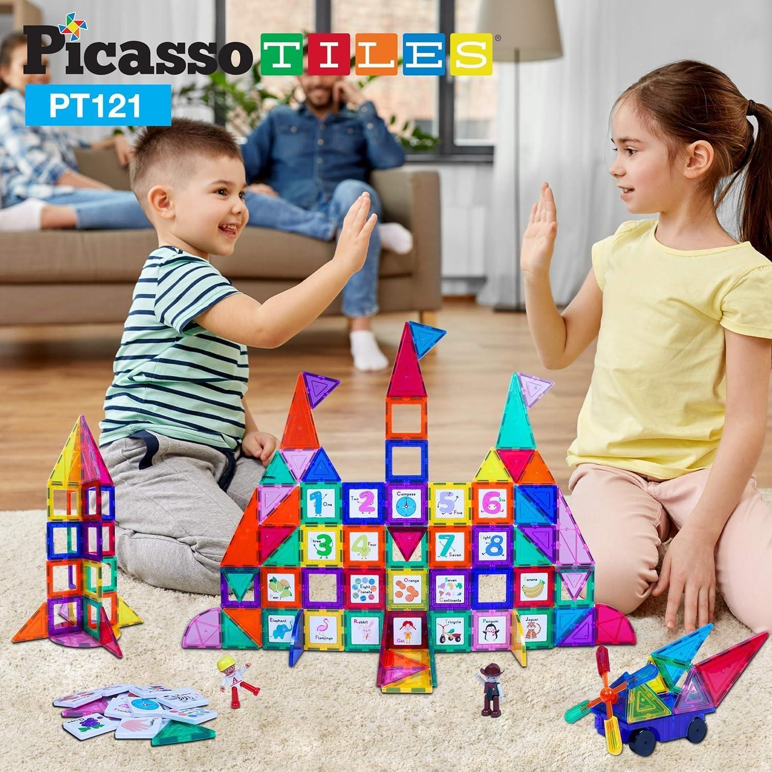 Juego de Construcción Magnético PicassoTiles 121 Piezas