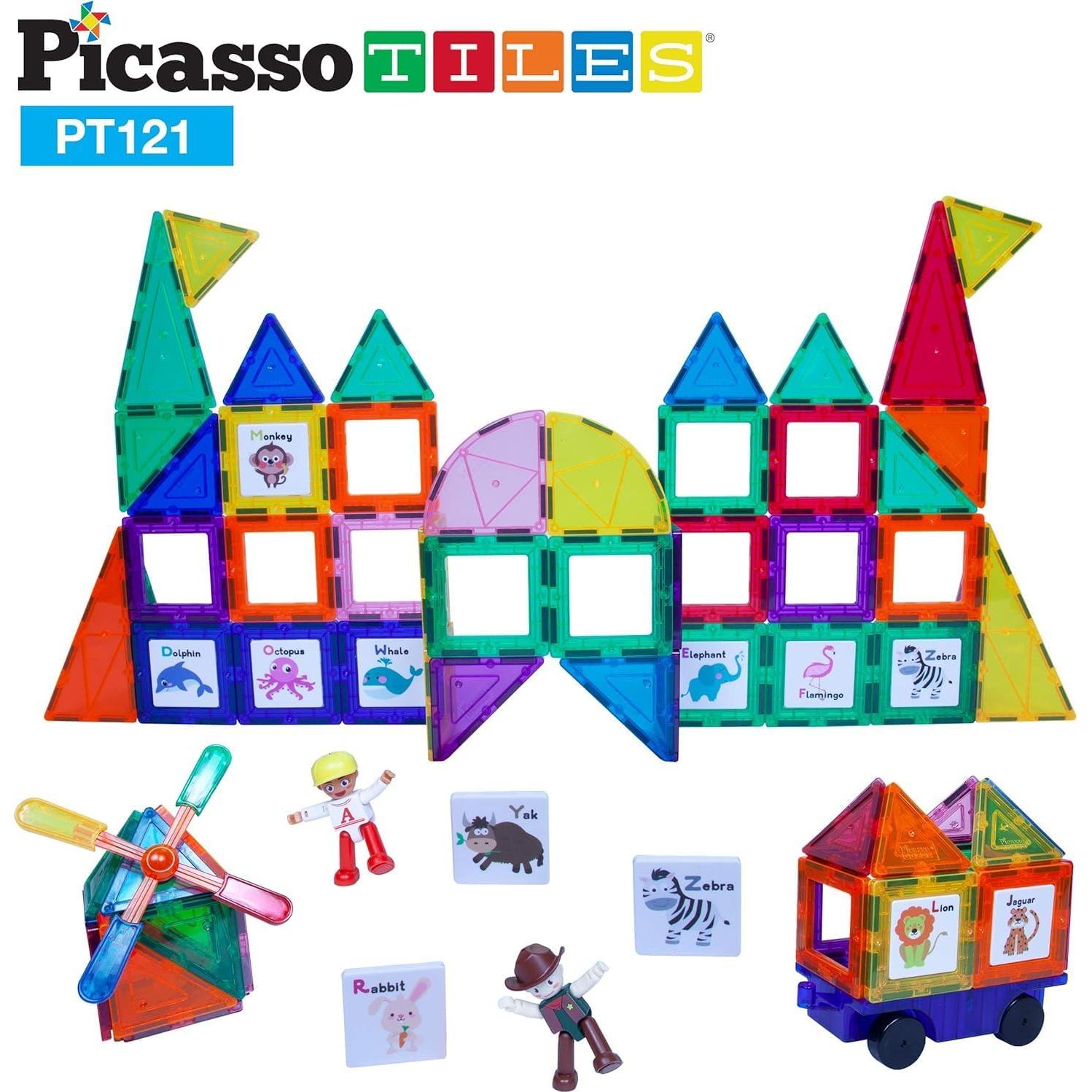 Juego de Construcción Magnético PicassoTiles 121 Piezas