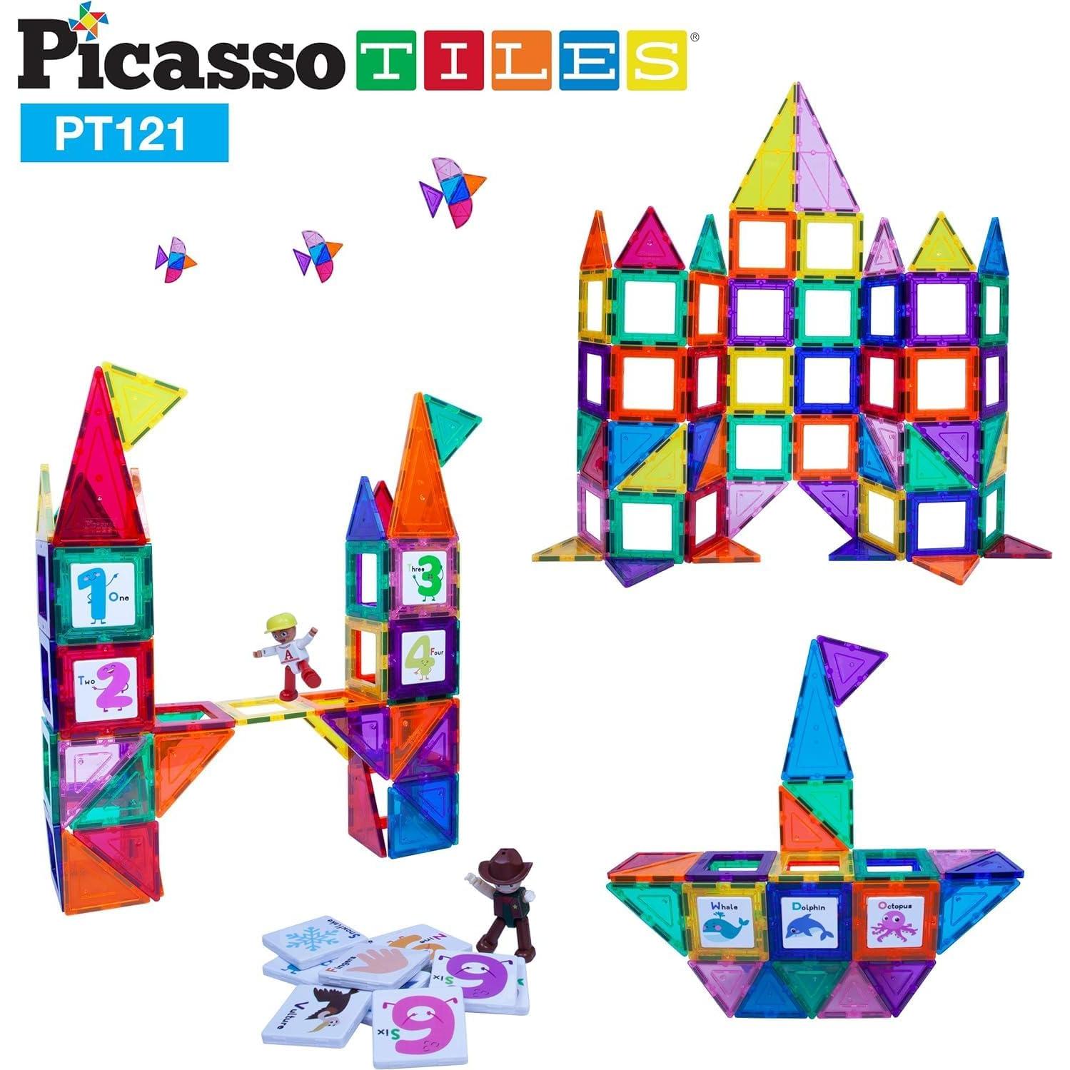 Juego de Construcción Magnético PicassoTiles 121 Piezas